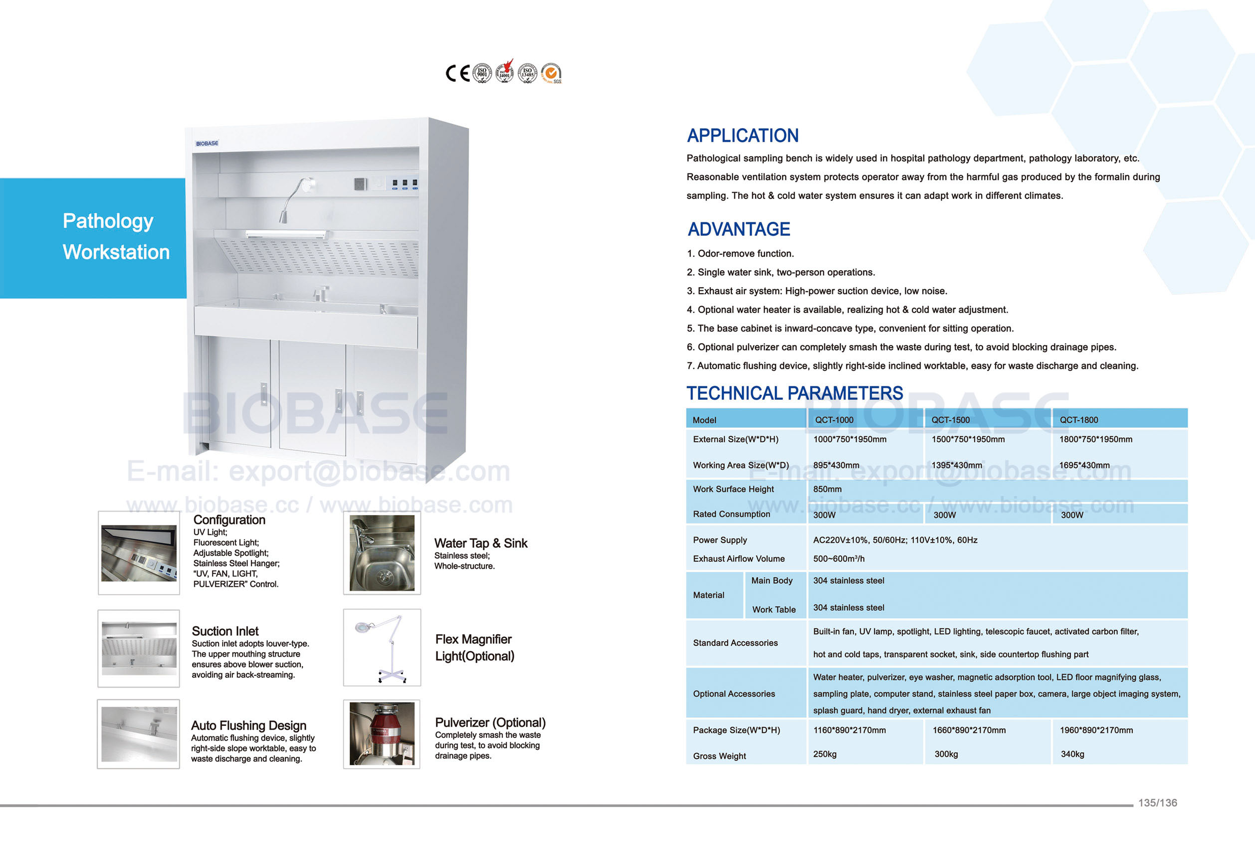 135-136 Pathology Workstation 135-136 Estación de trabajo de patología