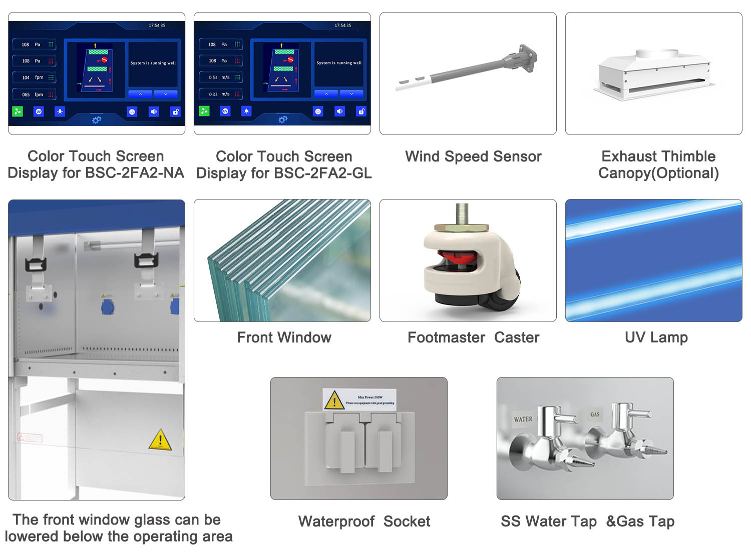 07-08 NSF Certificado Clase II A2 Gabinete de seguridad biológica