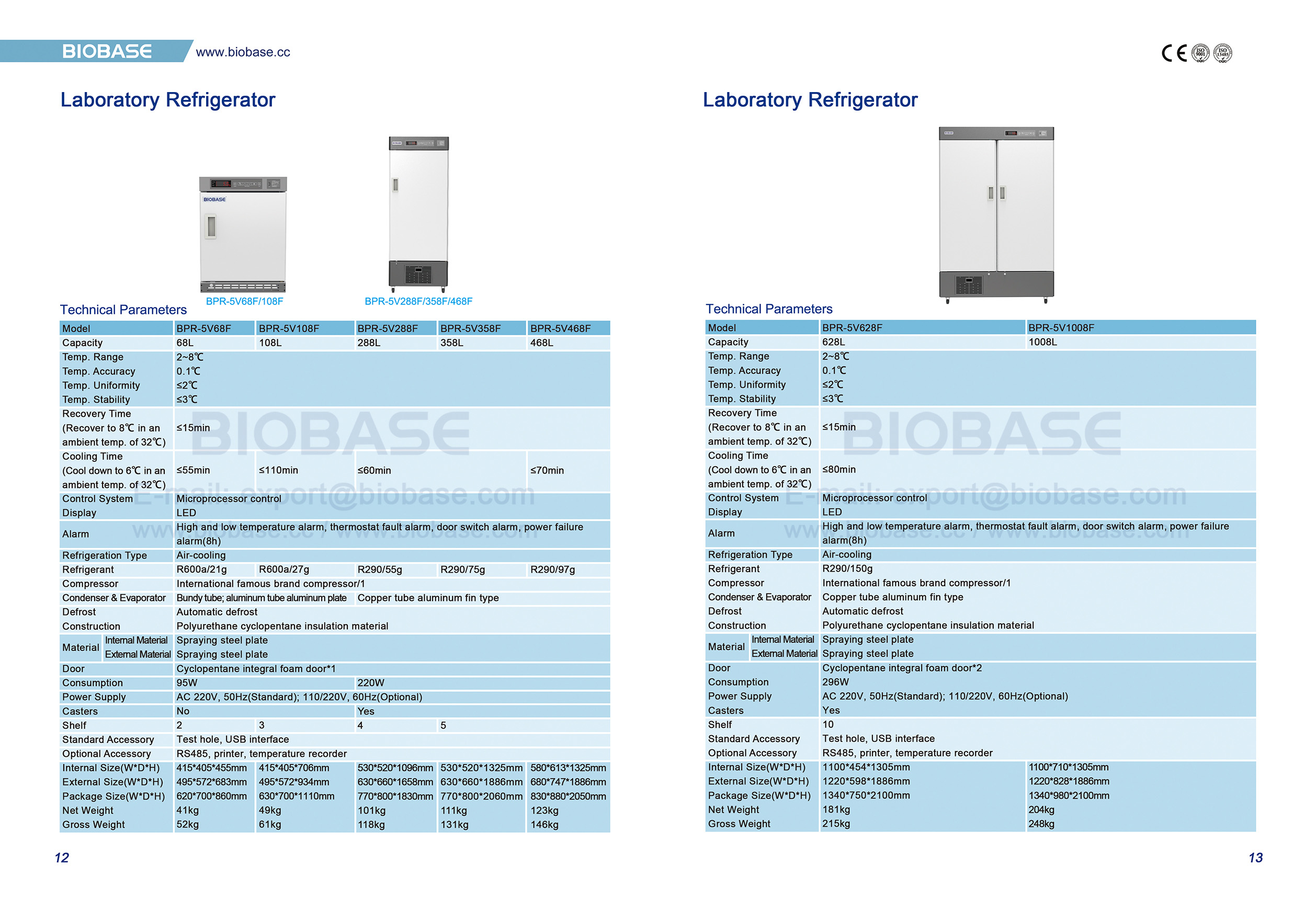 12-13 Laboratory Refrigerator 12-13 Refrigerador de laboratorio