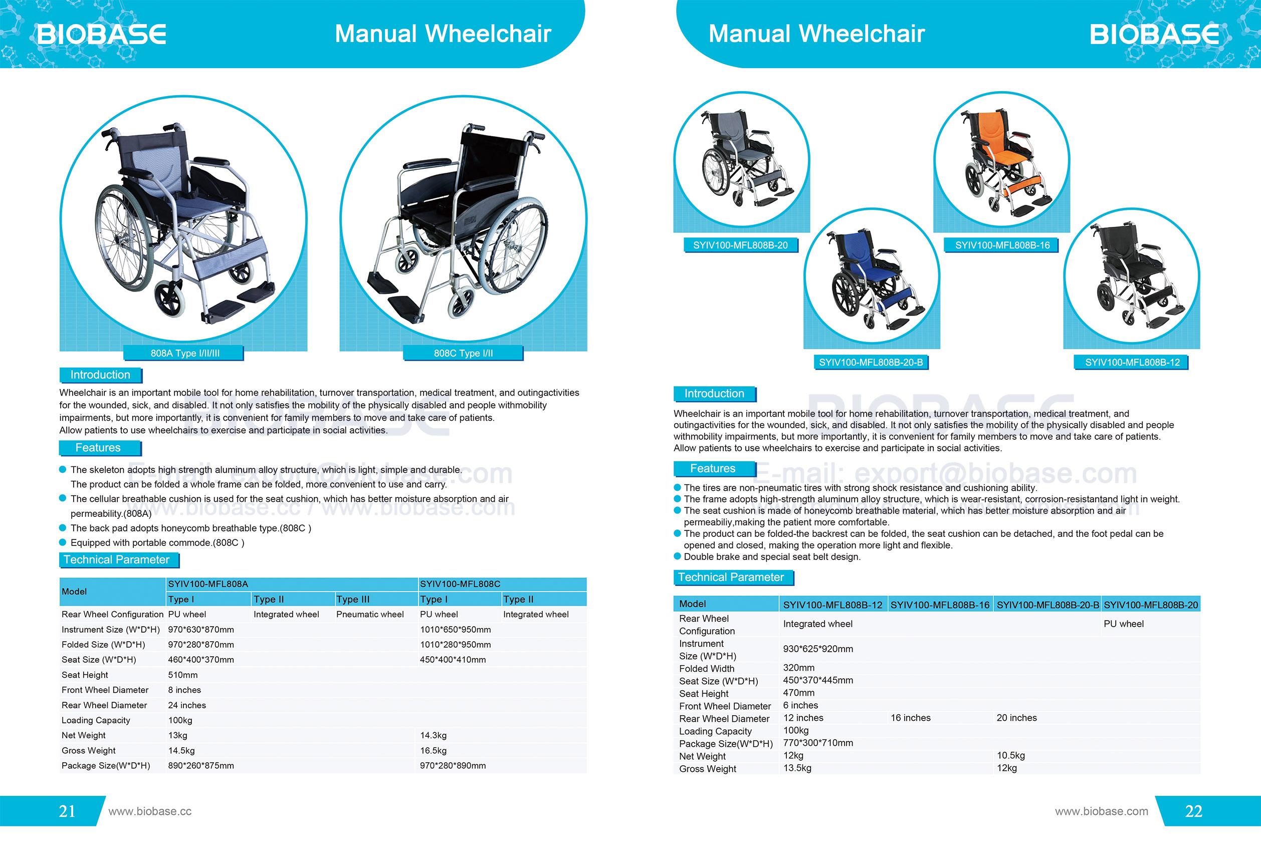 21-22 Silla de ruedas manual