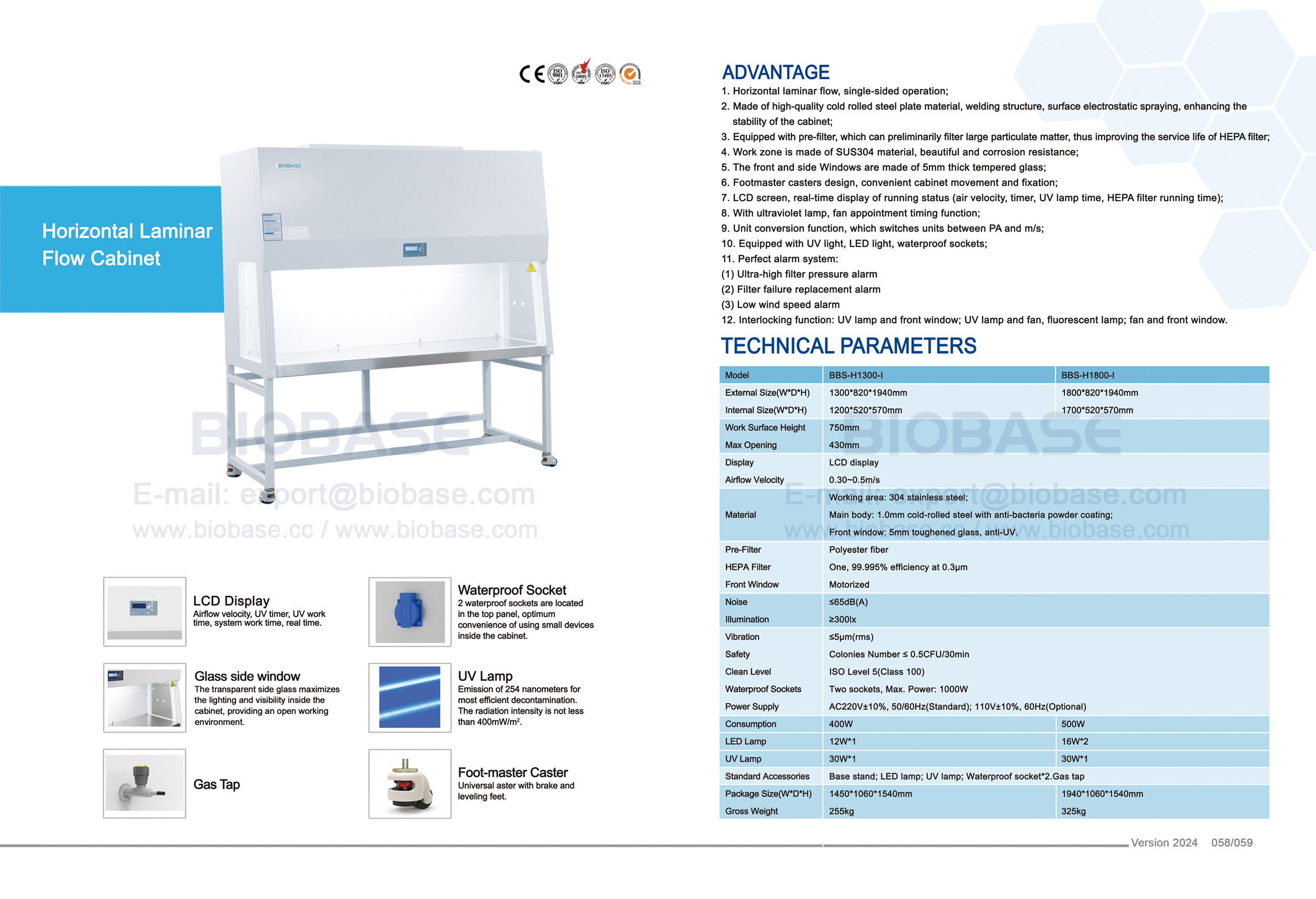 58-59 gabinete de flujo laminar horizontal