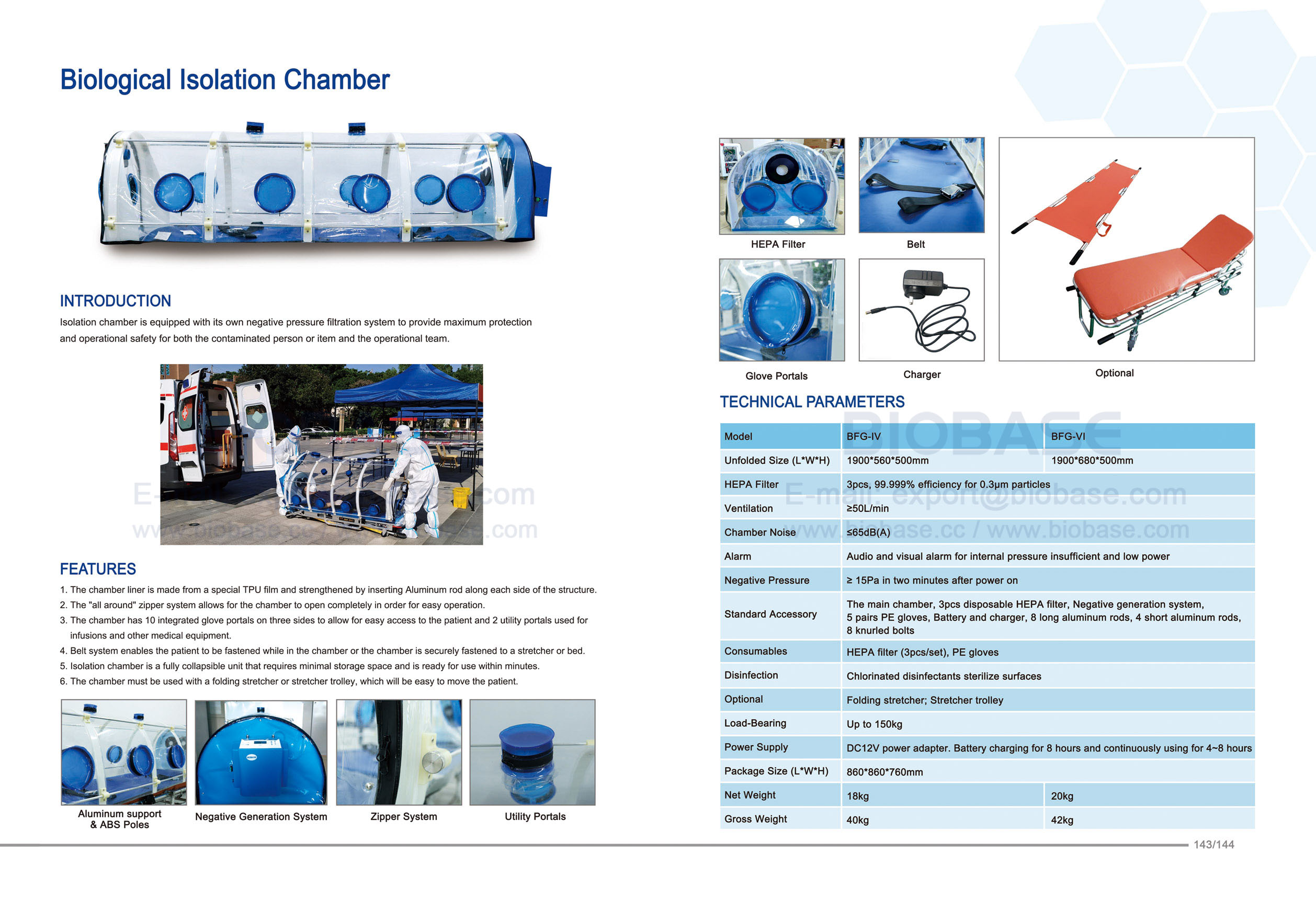 143-144 Cámara de Aislamiento Biológico