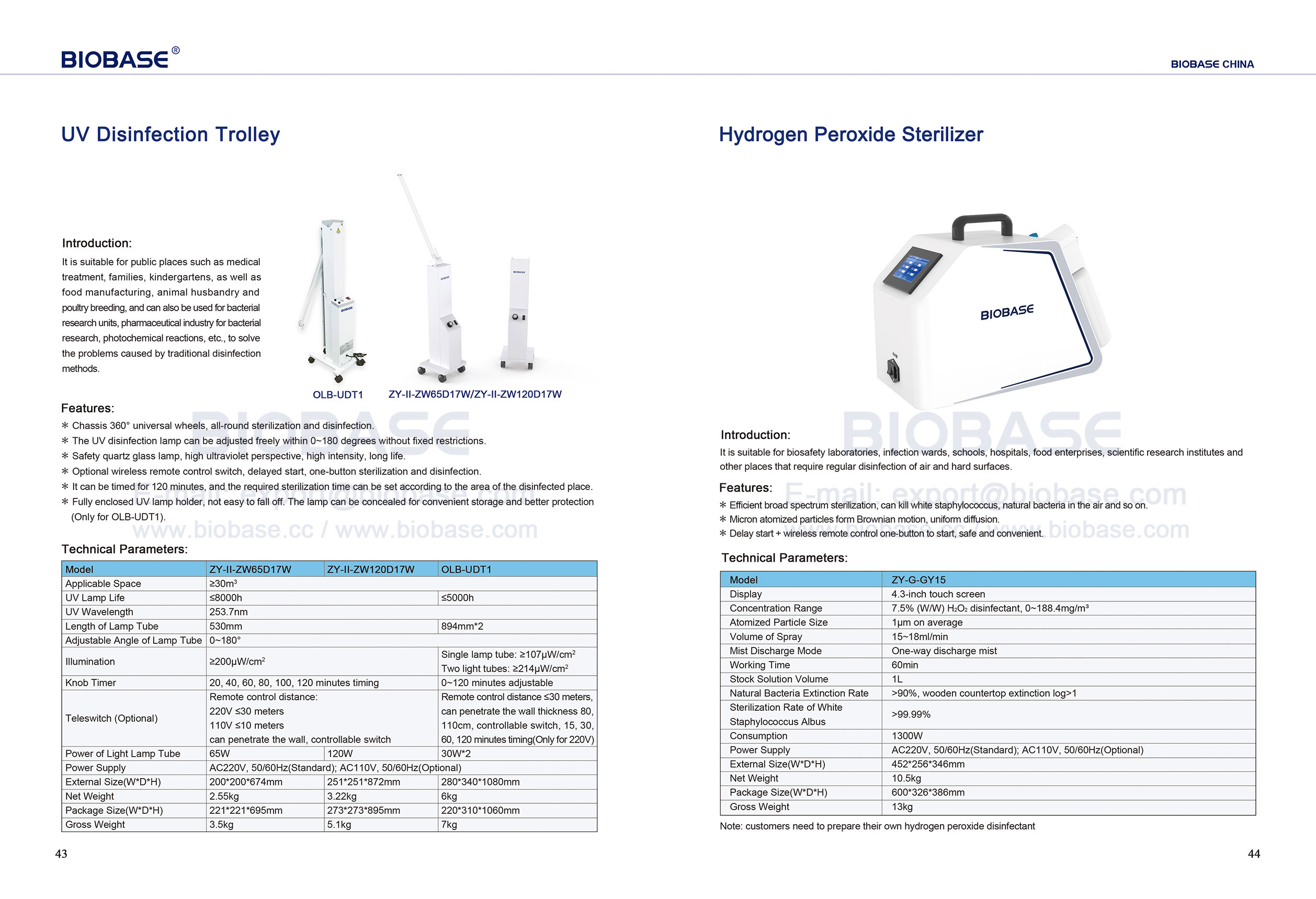 43-44 ESTERILIZADOR DE LA DESINFECCIÓN EV DE LA DESINFECCIÓN UV ESTERILIZADOR