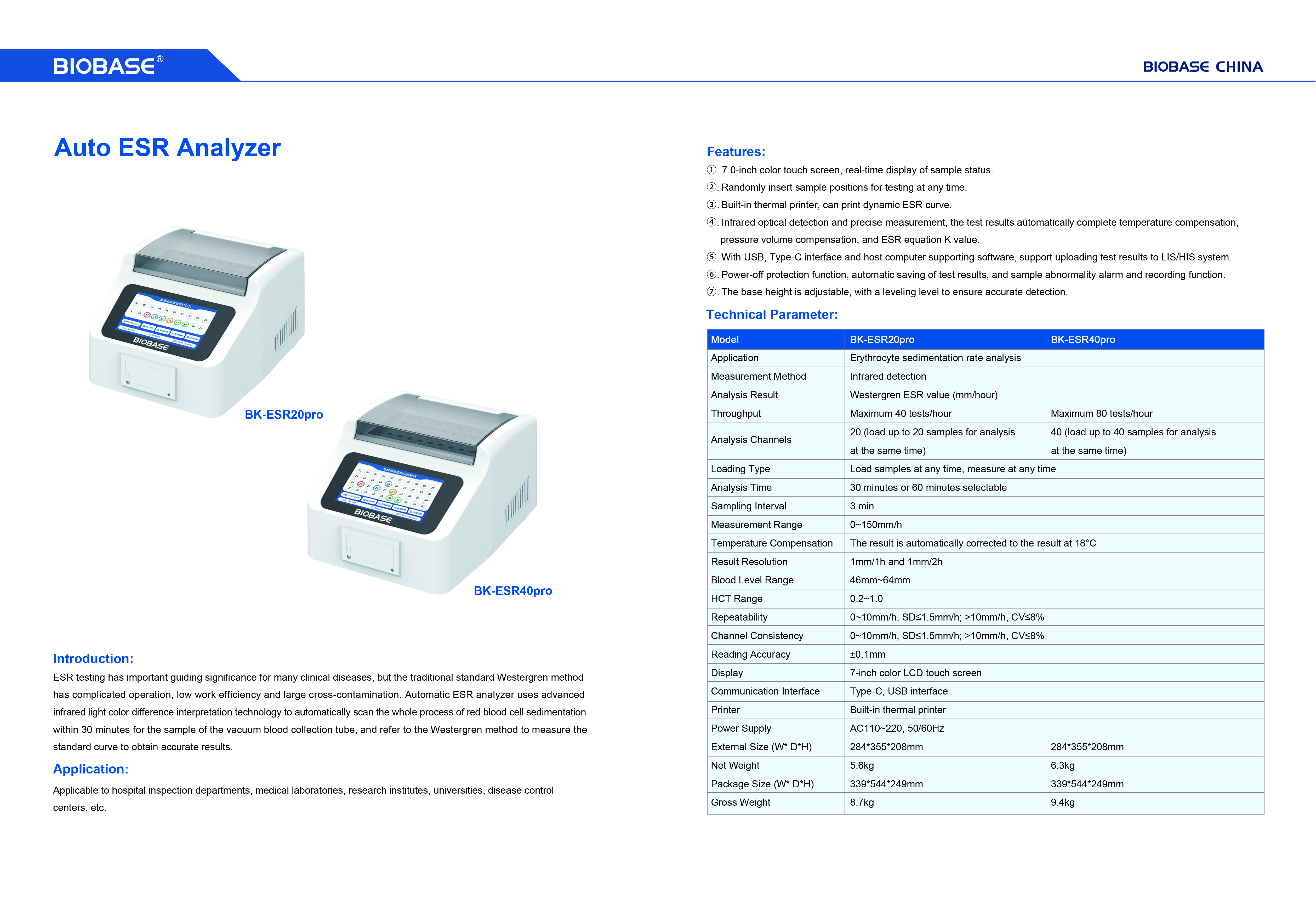 69-70 （2） Auto ESR Analyzer BK-ESR20PRO BKESR40PRO
