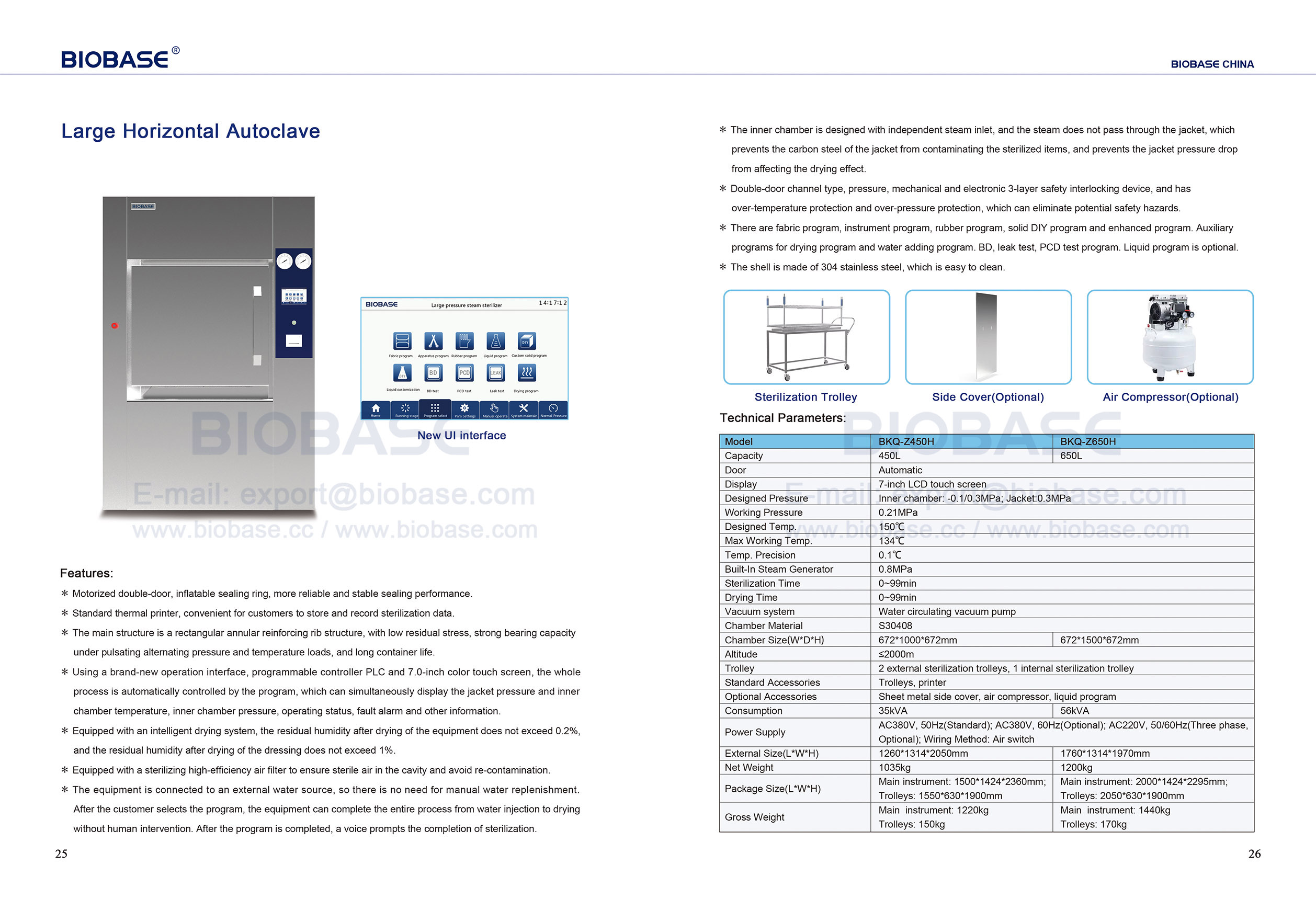 25-26 Autoclave horizontal grande BKQ-Z450H y BKQ-Z650H