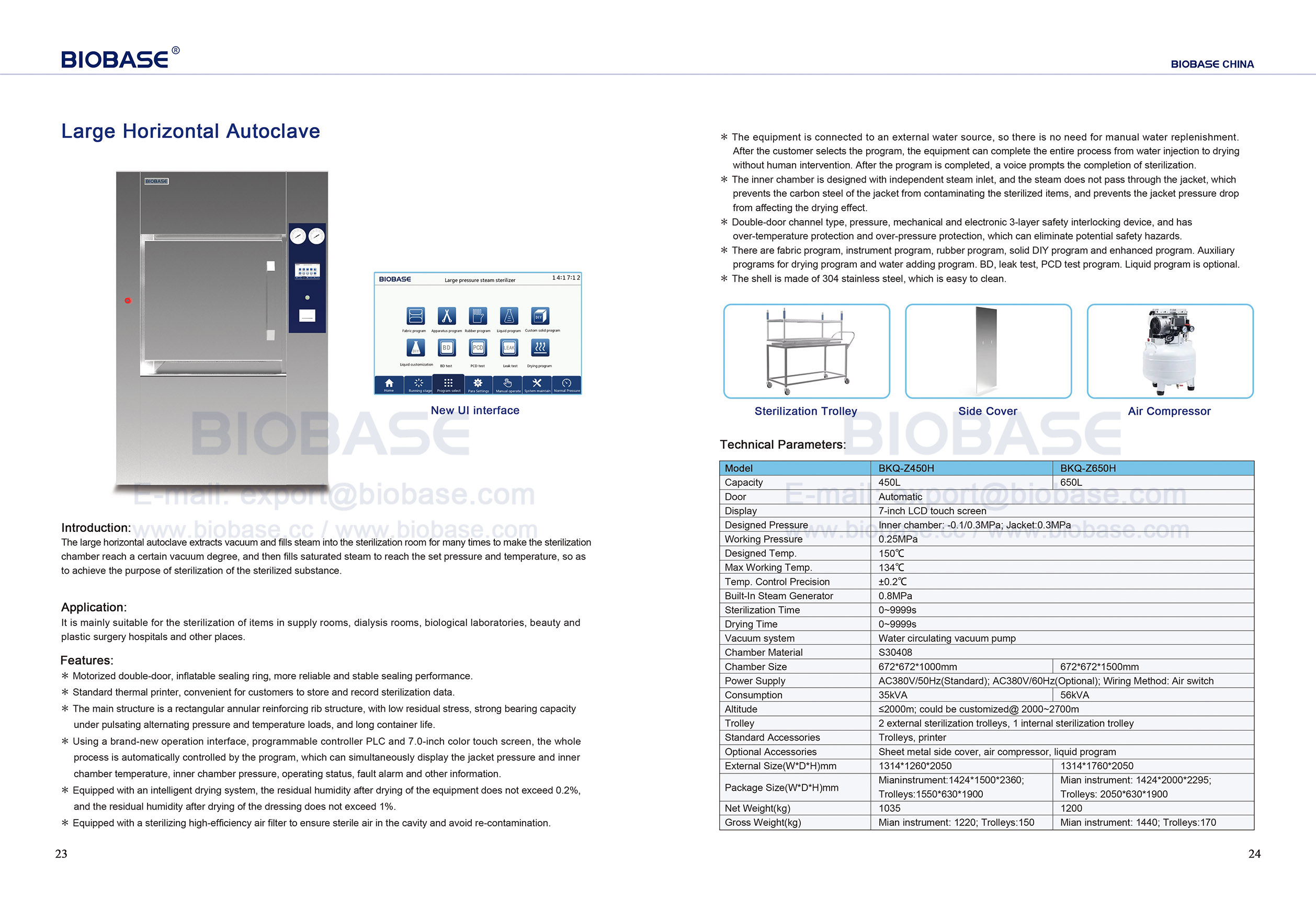 23-24 Autoclave horizontal grande BKQ-Z450H y BKQ-Z650H