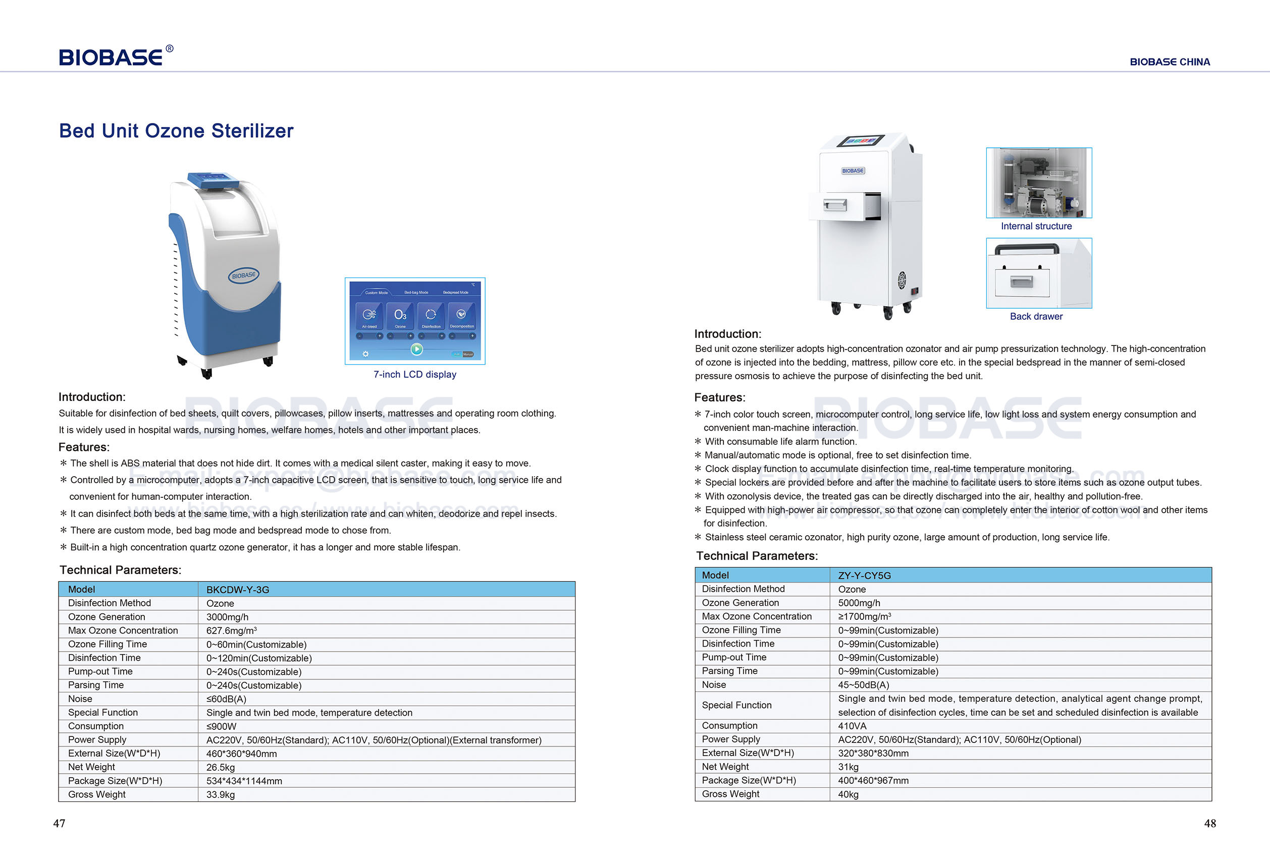 47-48 CAMA UNIDAD DE OZONE STERILIZER