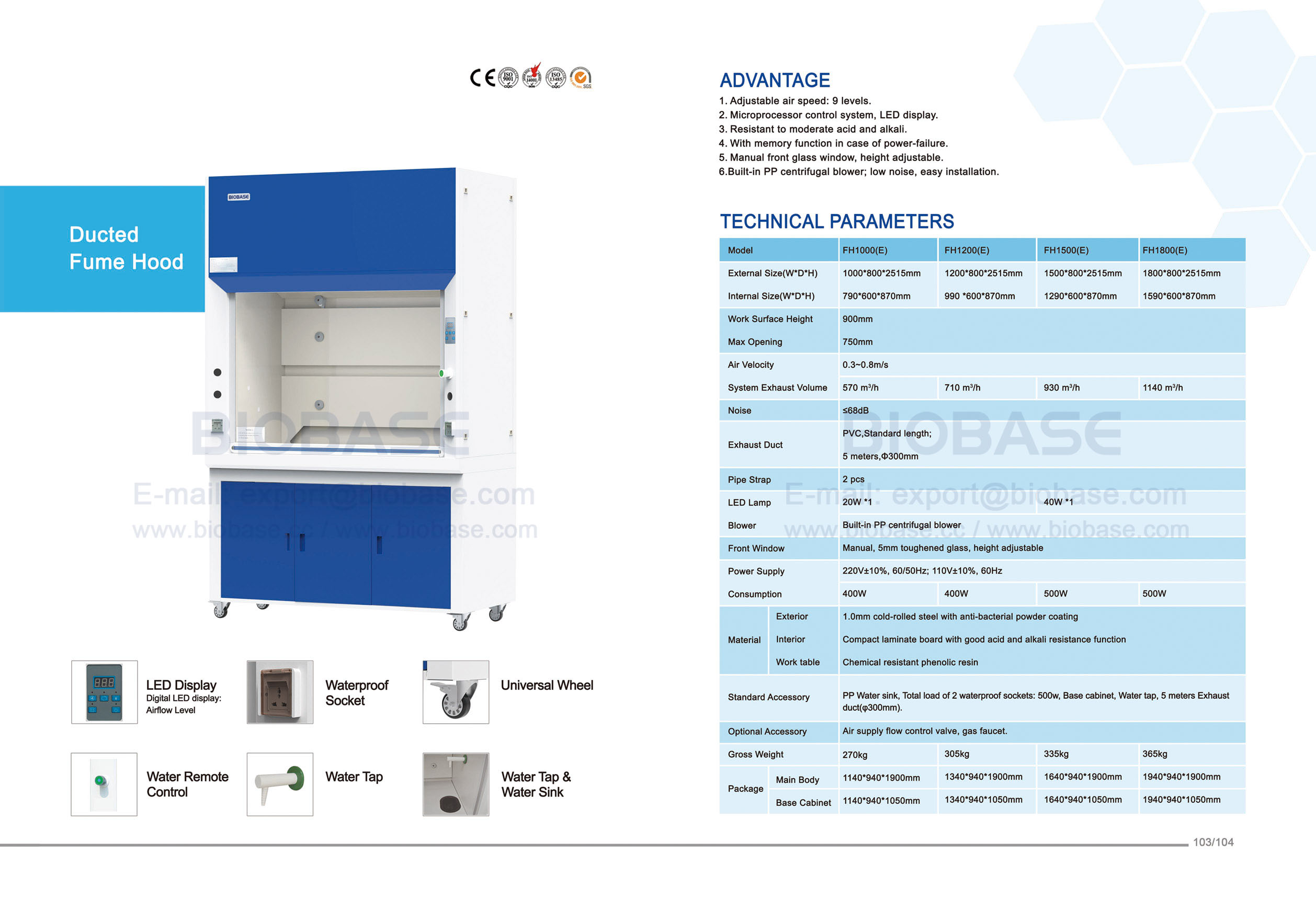 103-104 Capucha de humo-FH1000 (E)