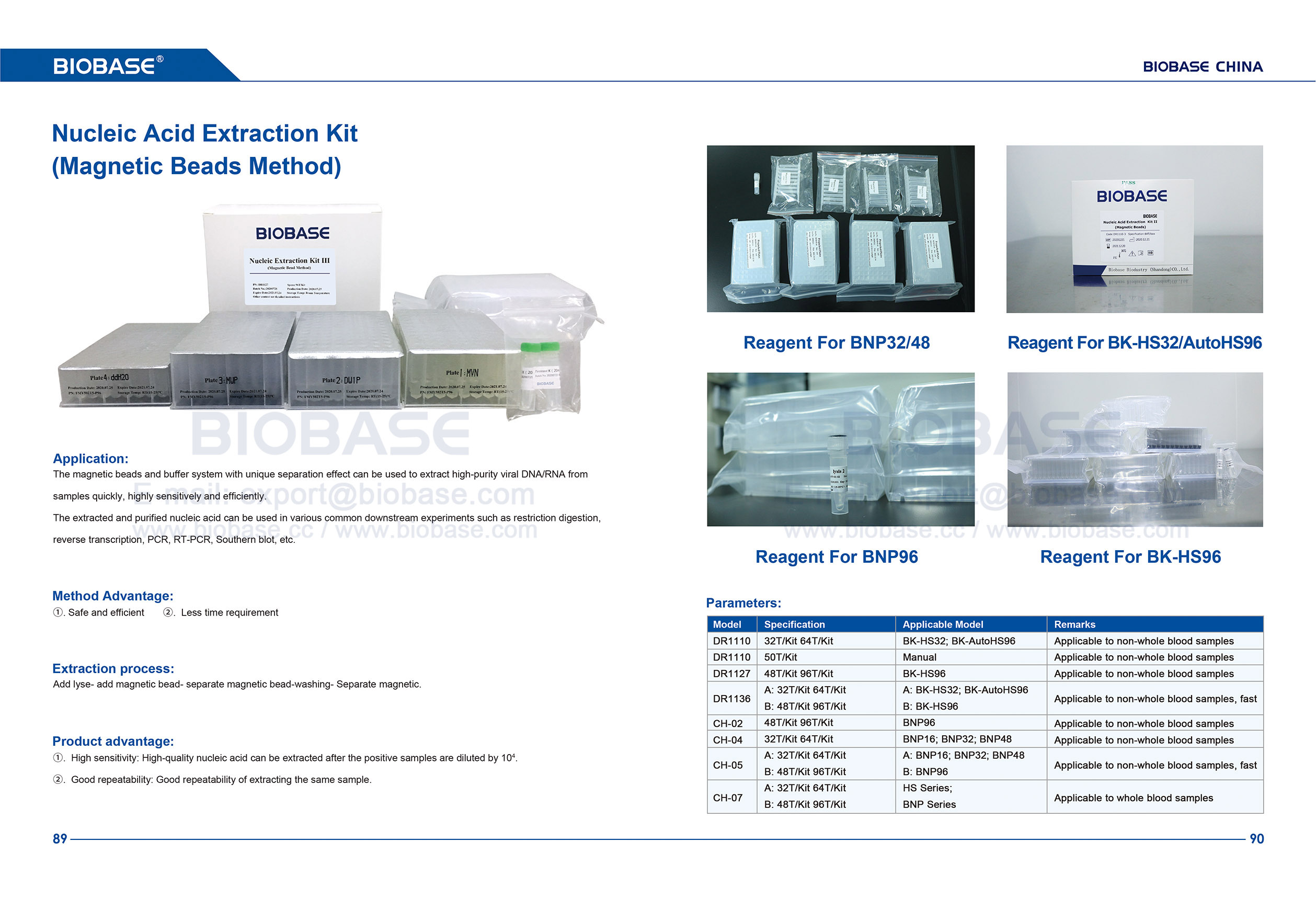 89-90 kit de extracción de ácido nucleico