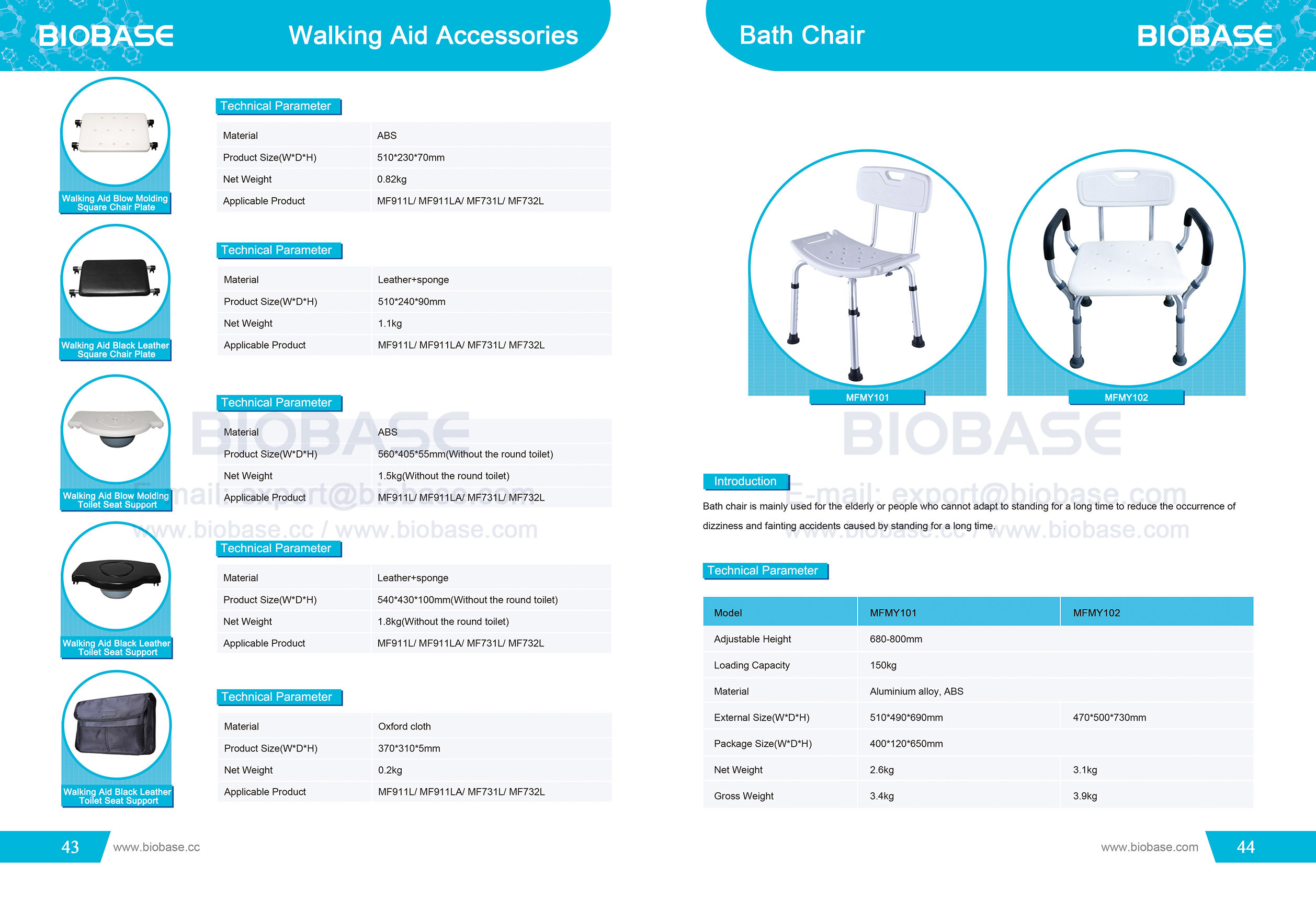 43-44 accesorios para ayuda para caminar y silla de baño