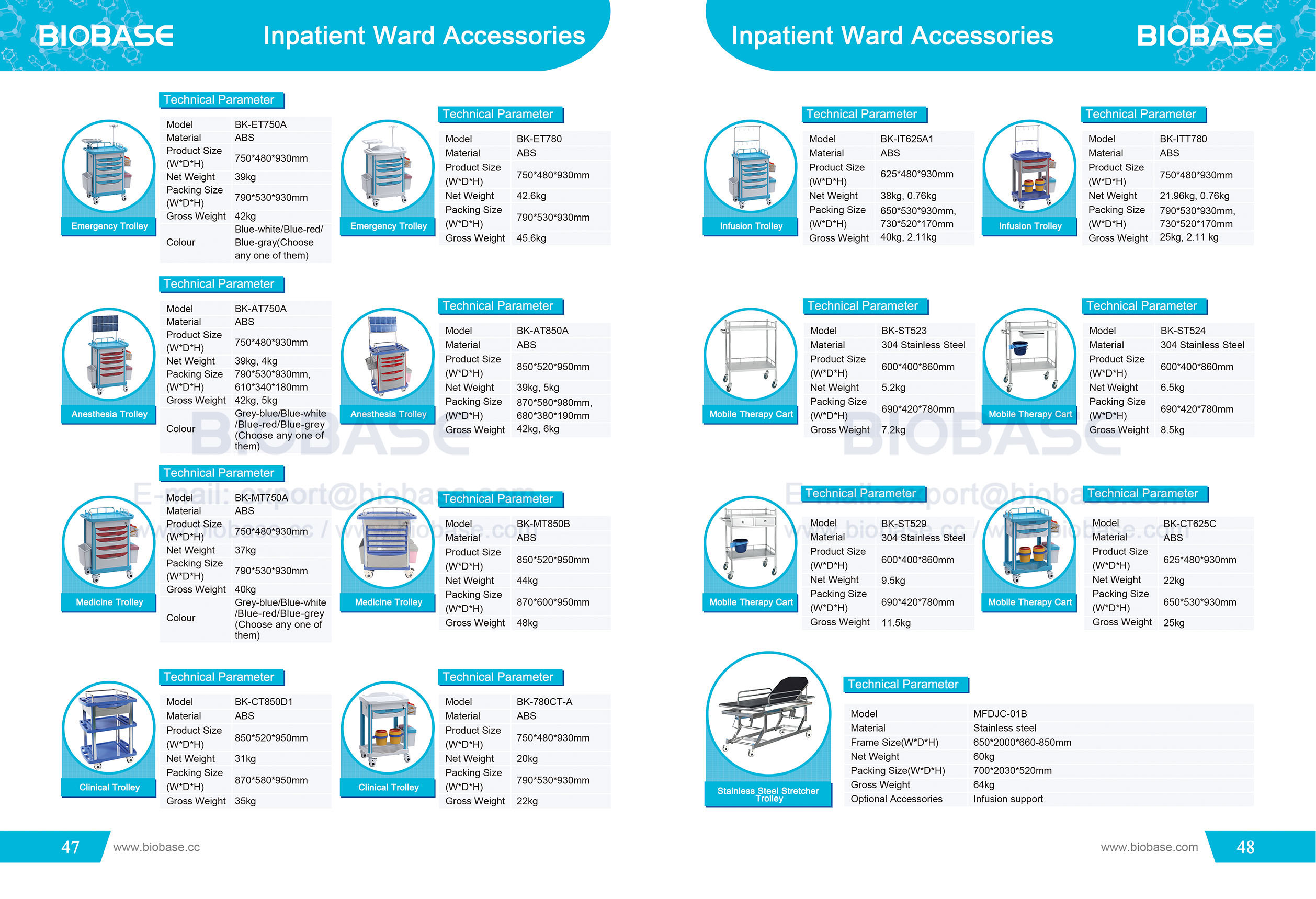 47-48 accesorios para la sala para pacientes hospitalizados