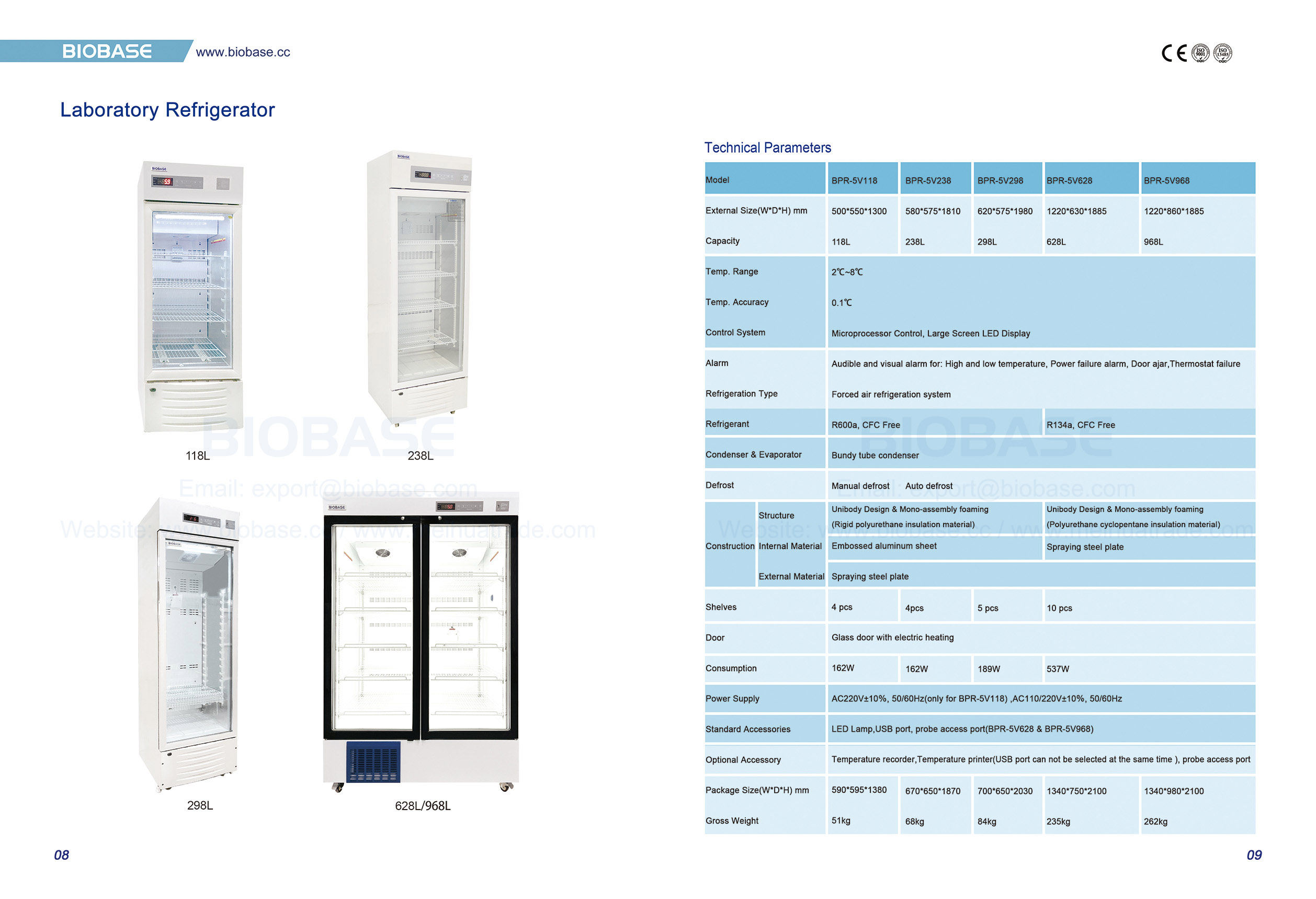 Refrigerador de laboratorio 8-9