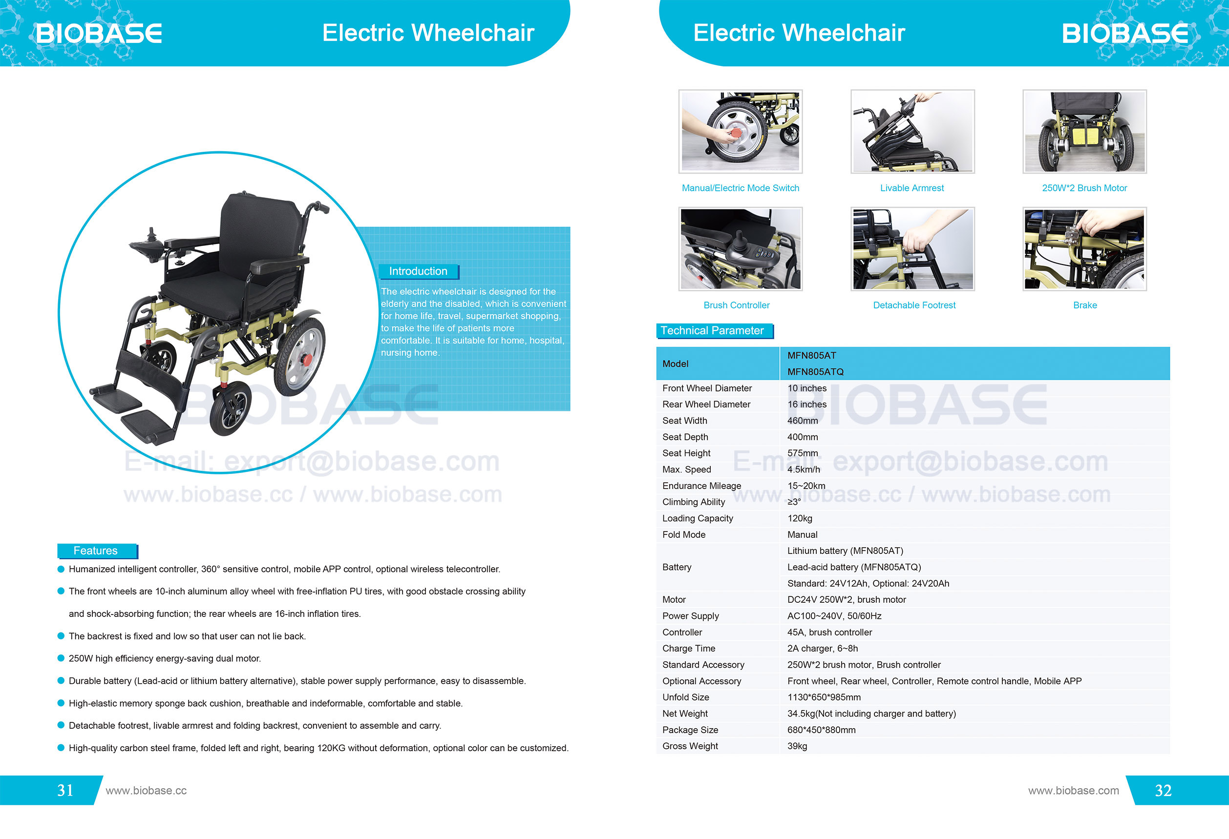 31-32 Silla de ruedas eléctrica