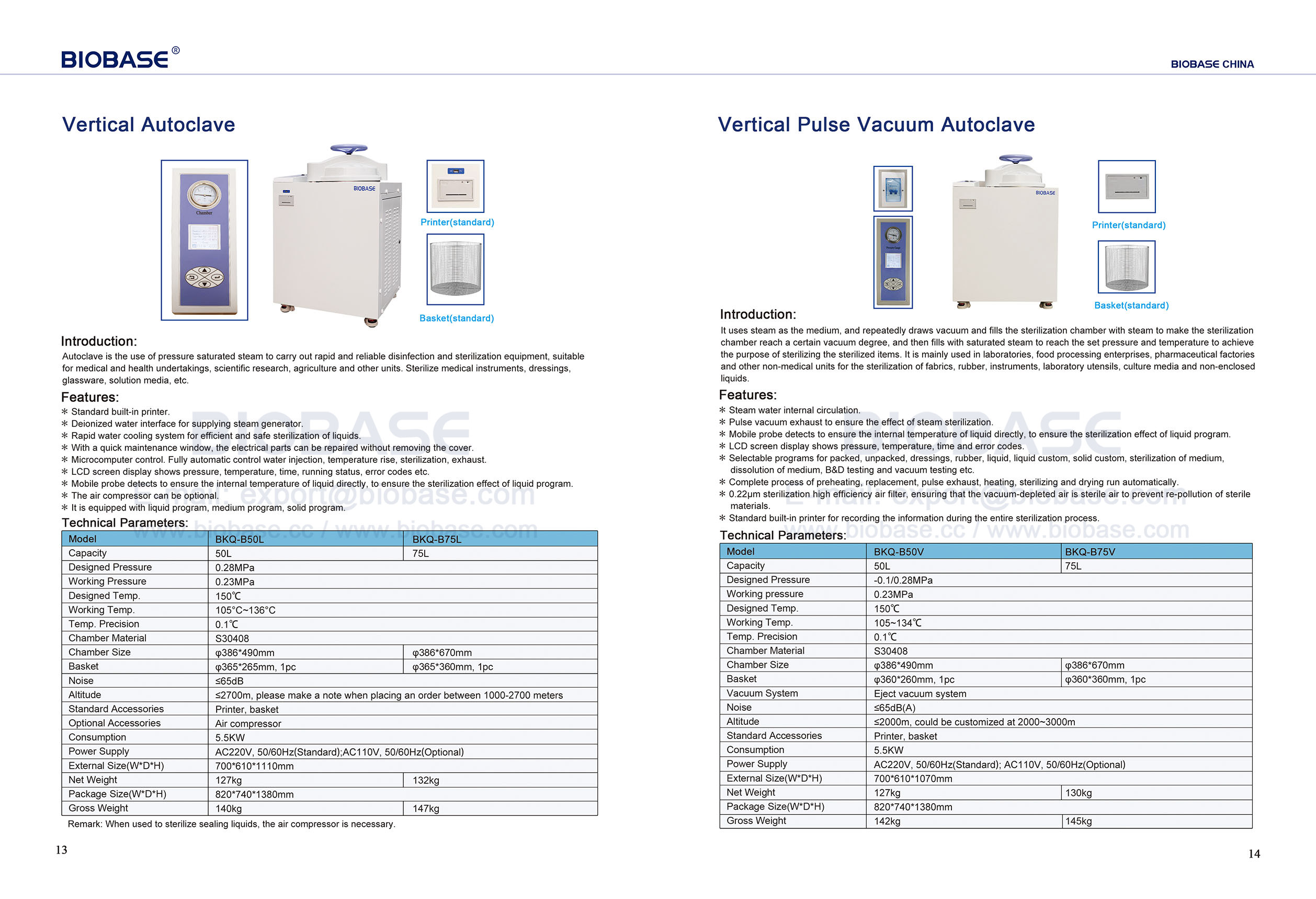 13-14 Autoclave vertical y autoclave de vacío de pulso vertical