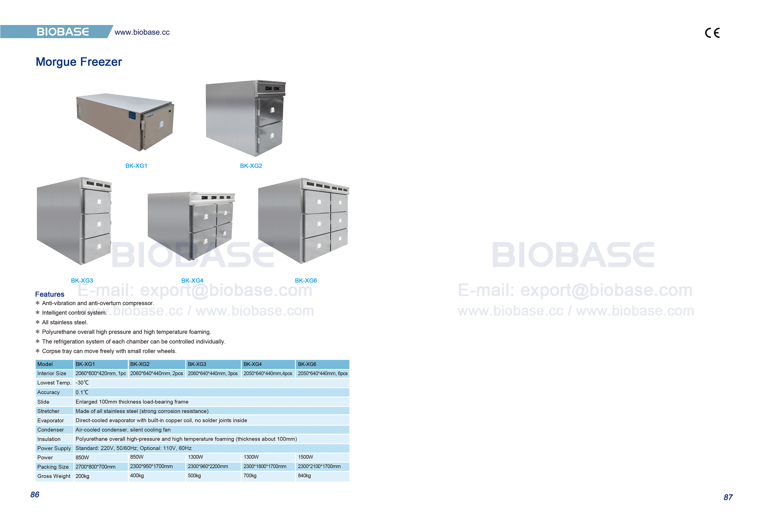 86-87 congelador de morgue