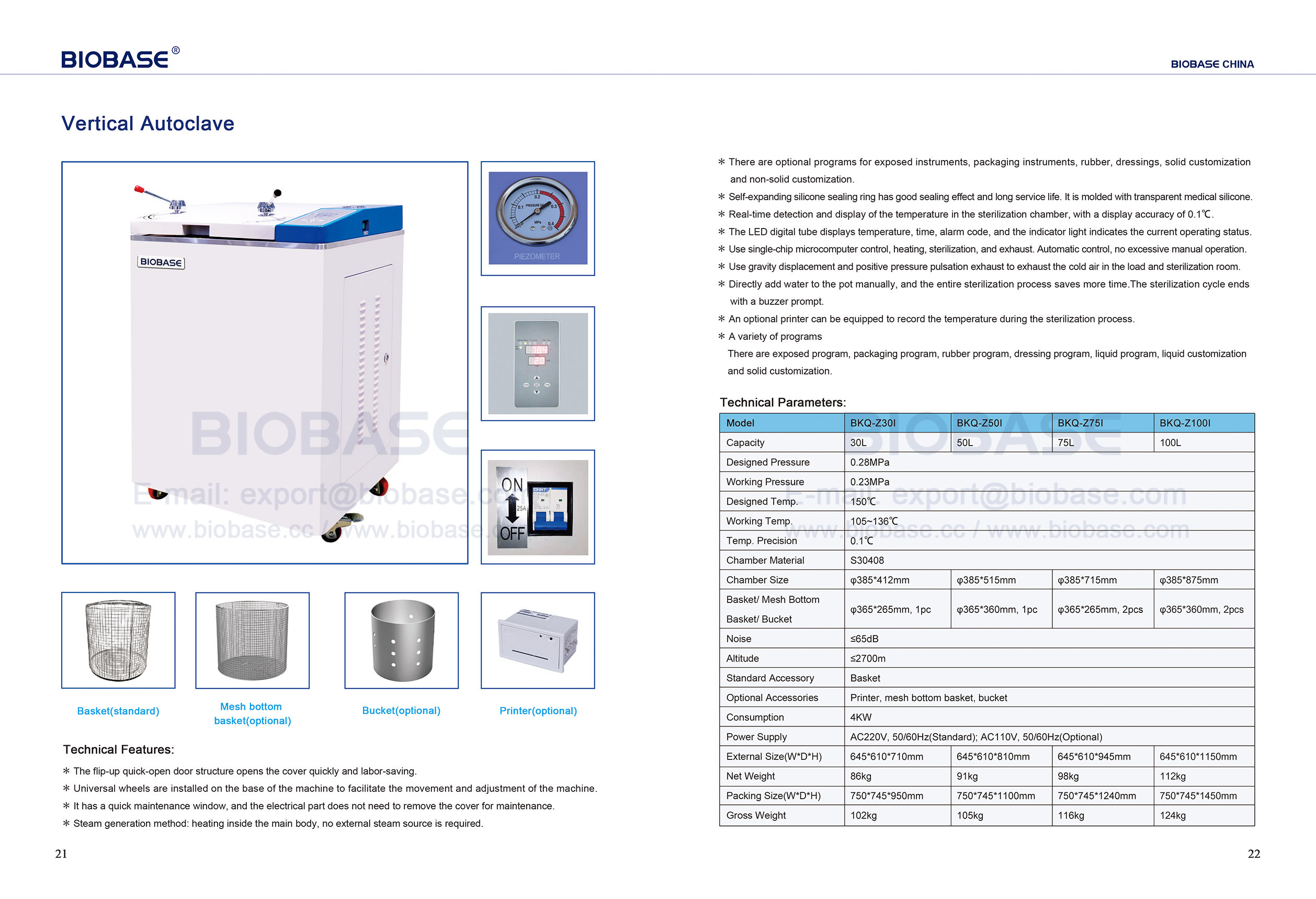 21-22 Autoclave vertical