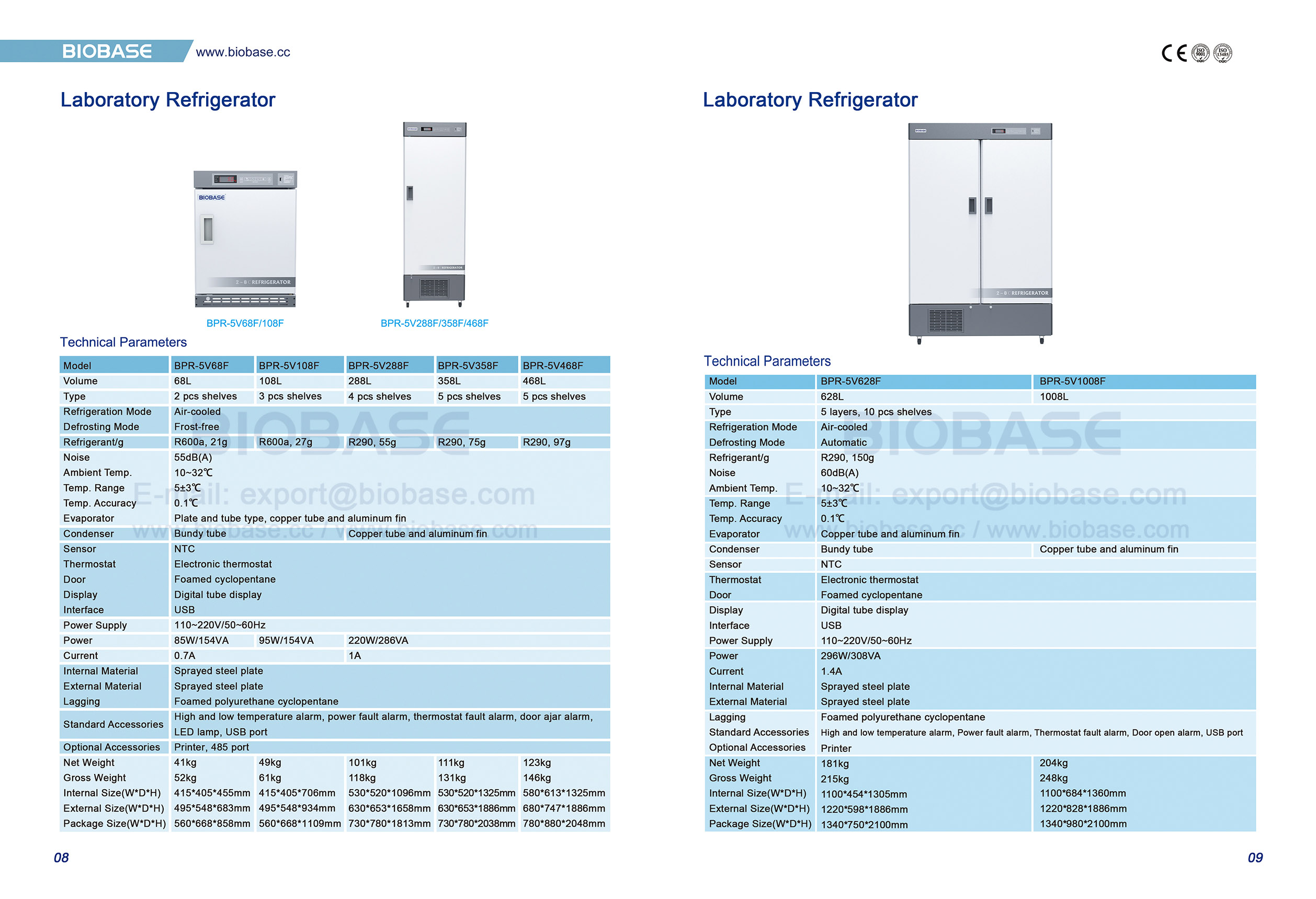 8-9 Refrigerador de laboratorio