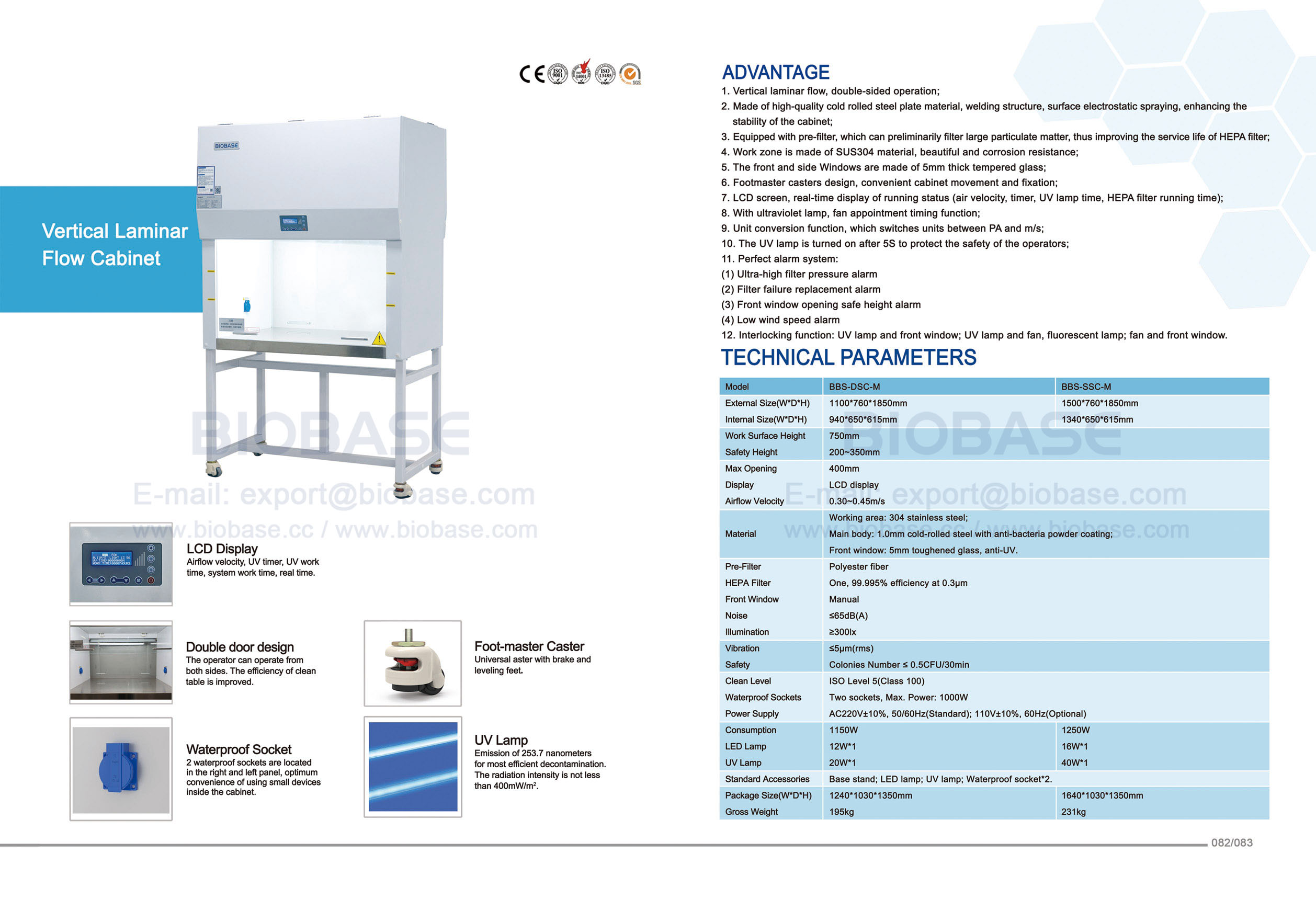 82-83 gabinete de flujo laminar vertical