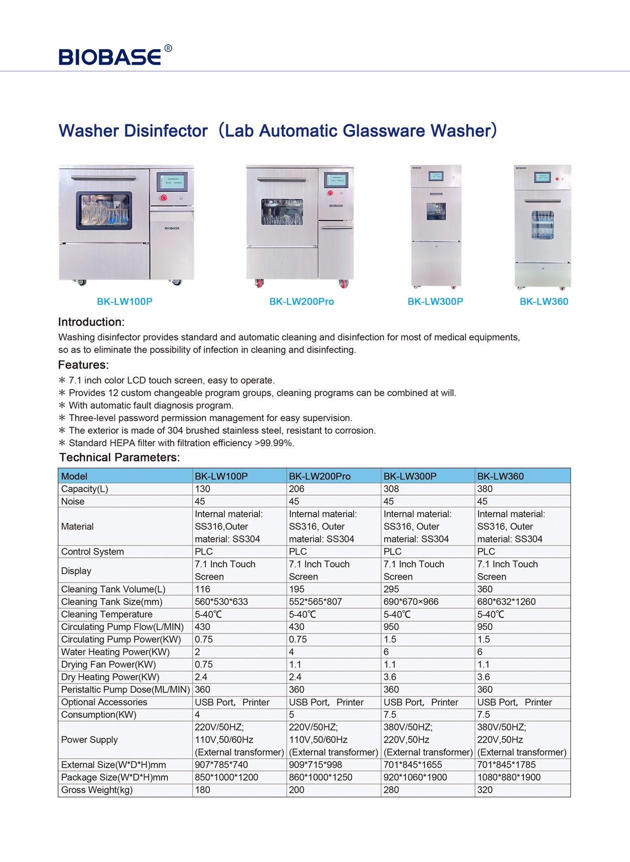 Lavadora desinfectadora (lavadora automática de cristalería de laboratorio)