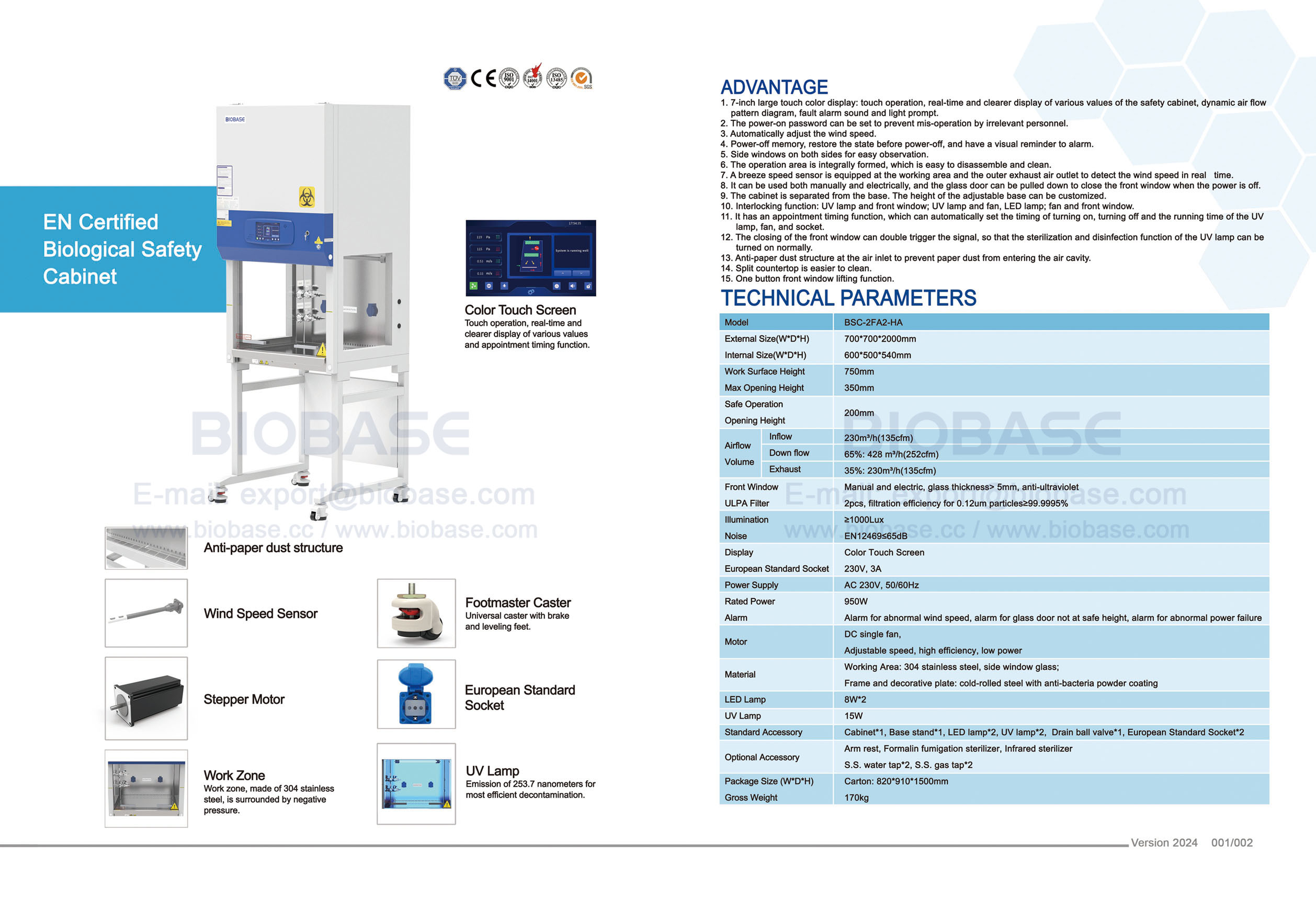 01-02 EN Gabinete de seguridad biológica certificado BSC-2FA2-HA