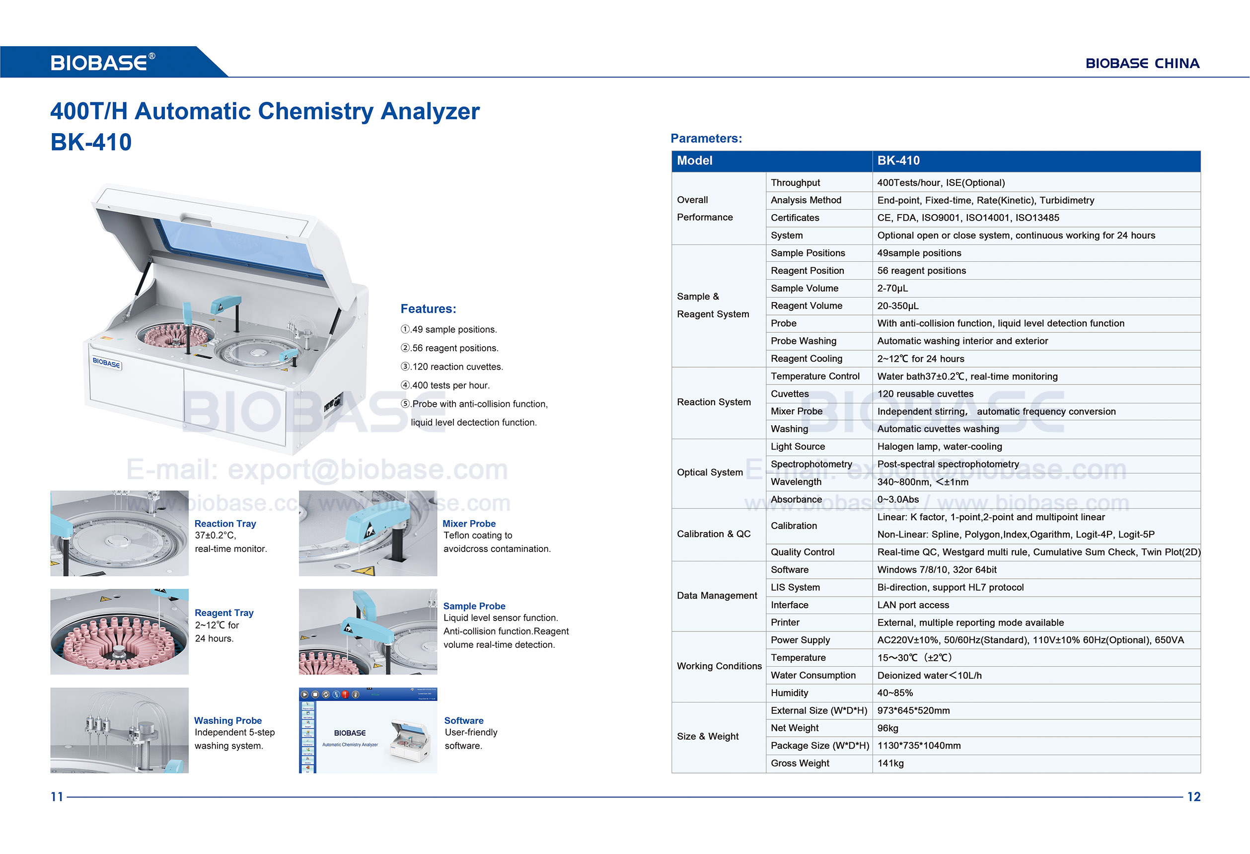 11-12 Analizador químico automático BK-410