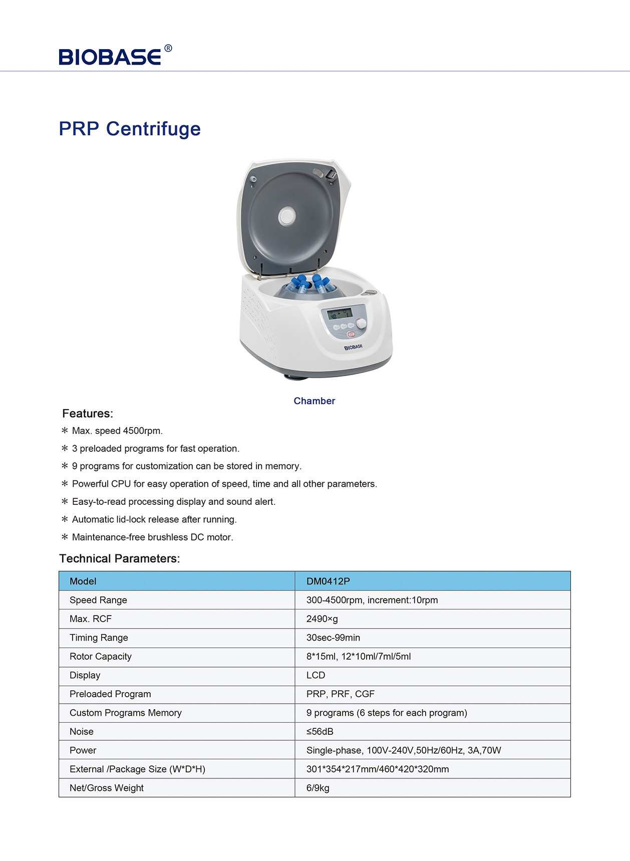 Centrifugadora PRP DM0412P