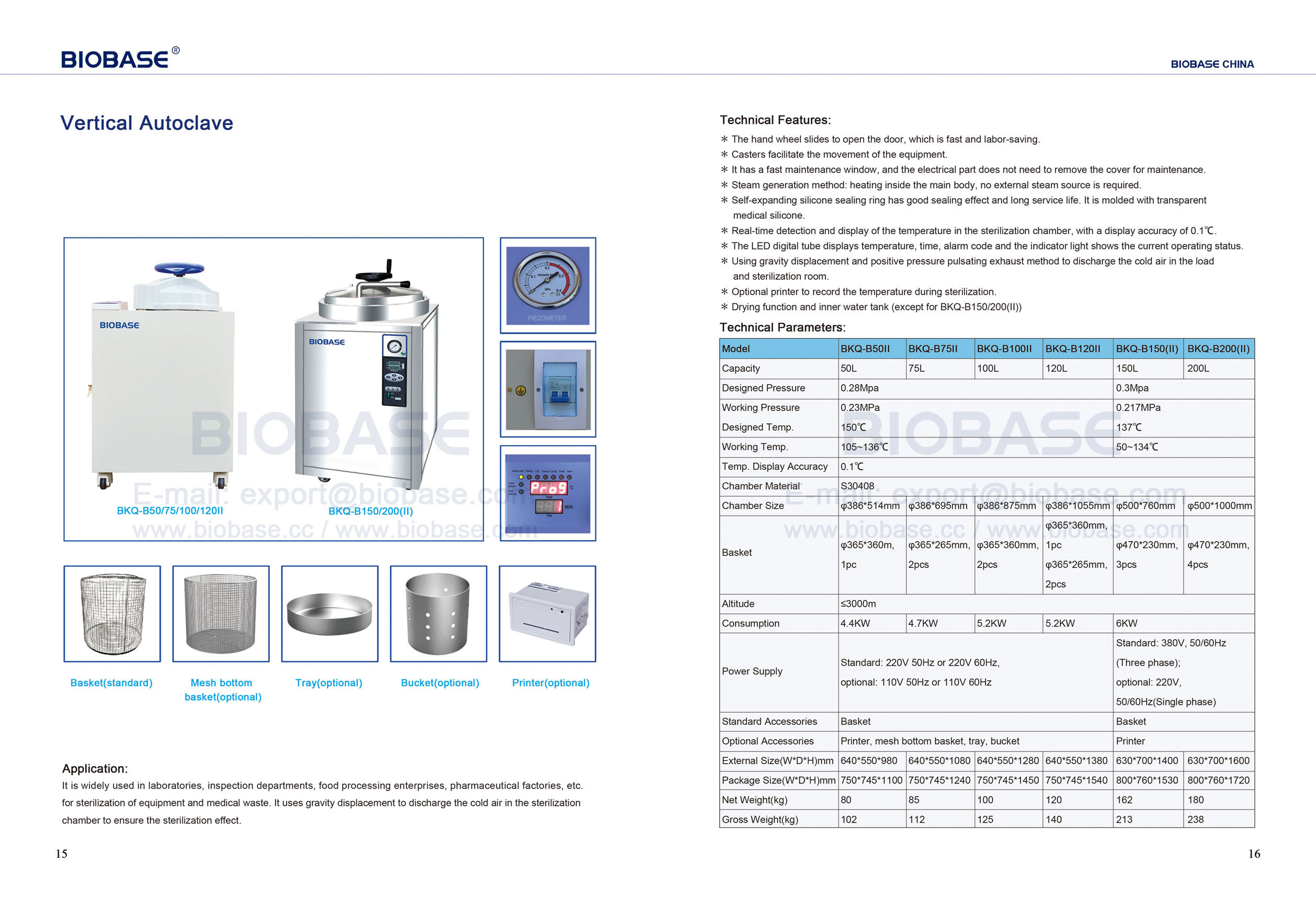 15-16 Autoclaves verticales