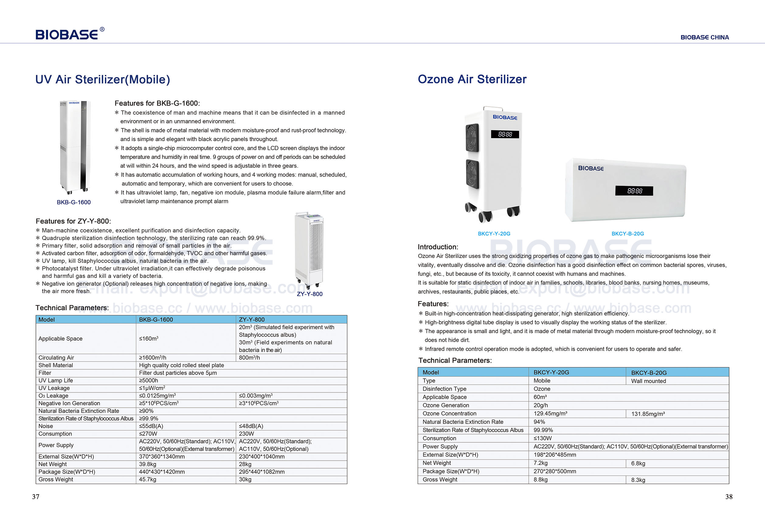 37-38 esterilizador de aire UV (pie de piso) y esterilizador de aire de ozono
