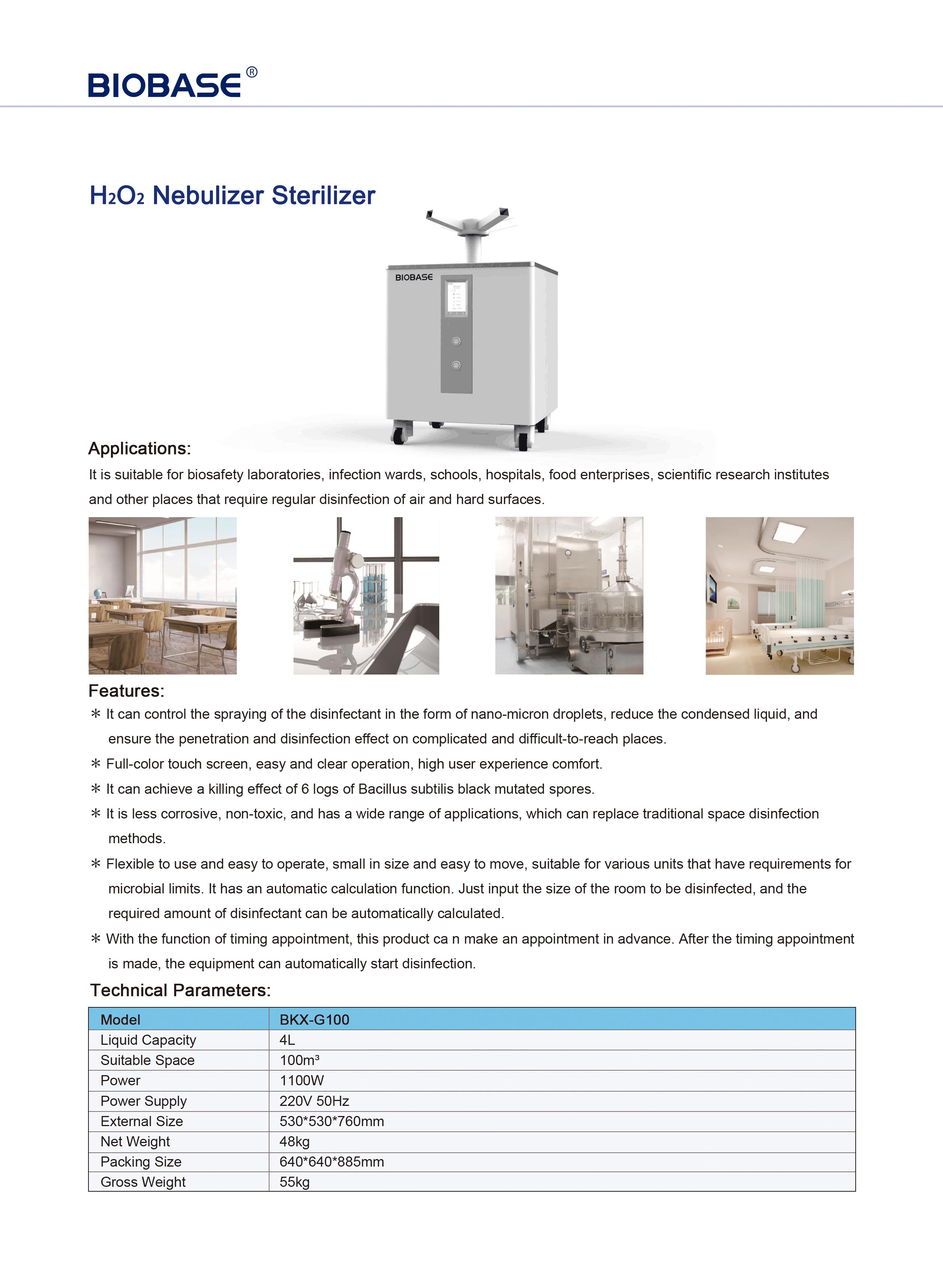 Esterilizador nebulizador H2O2