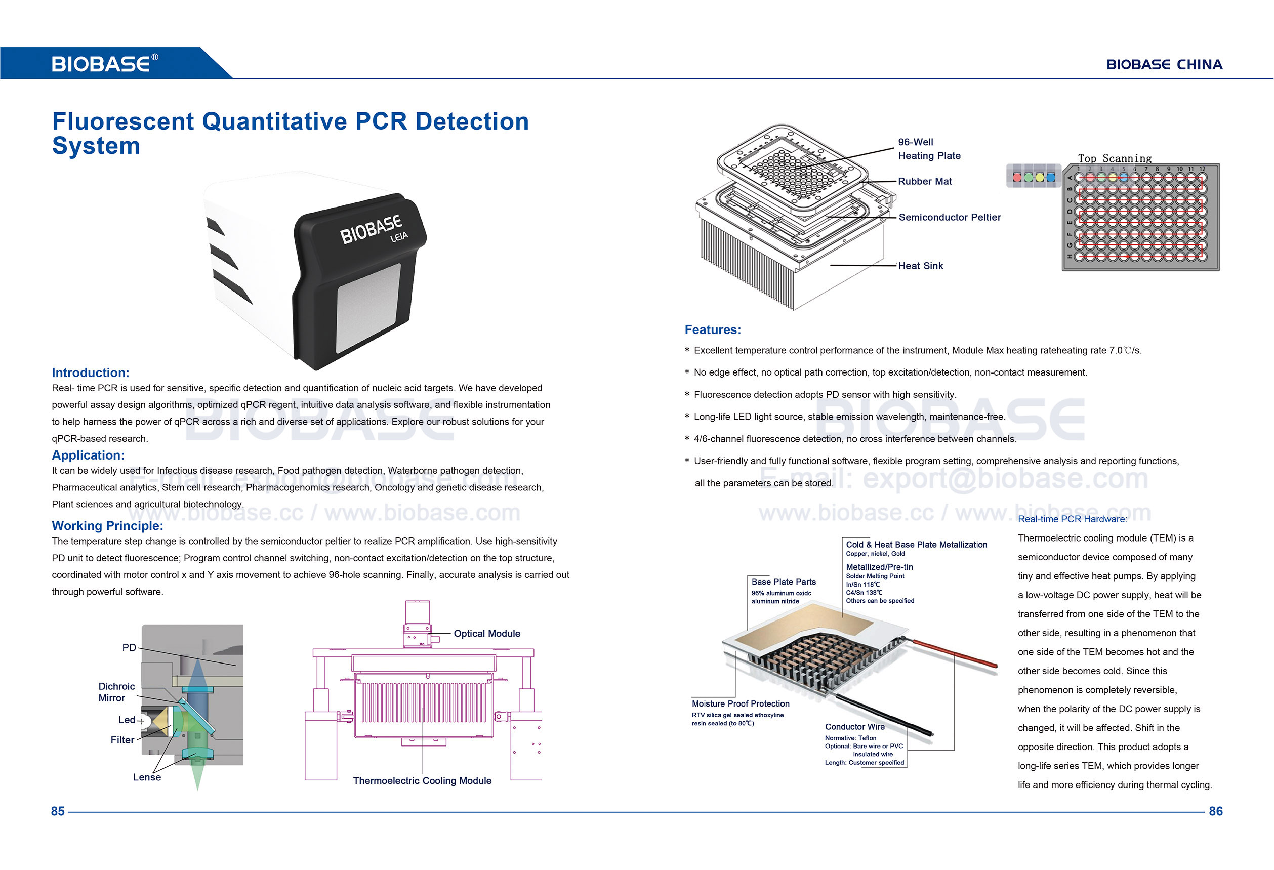 85-86 Sistema de detección cuantitativa fluorescente