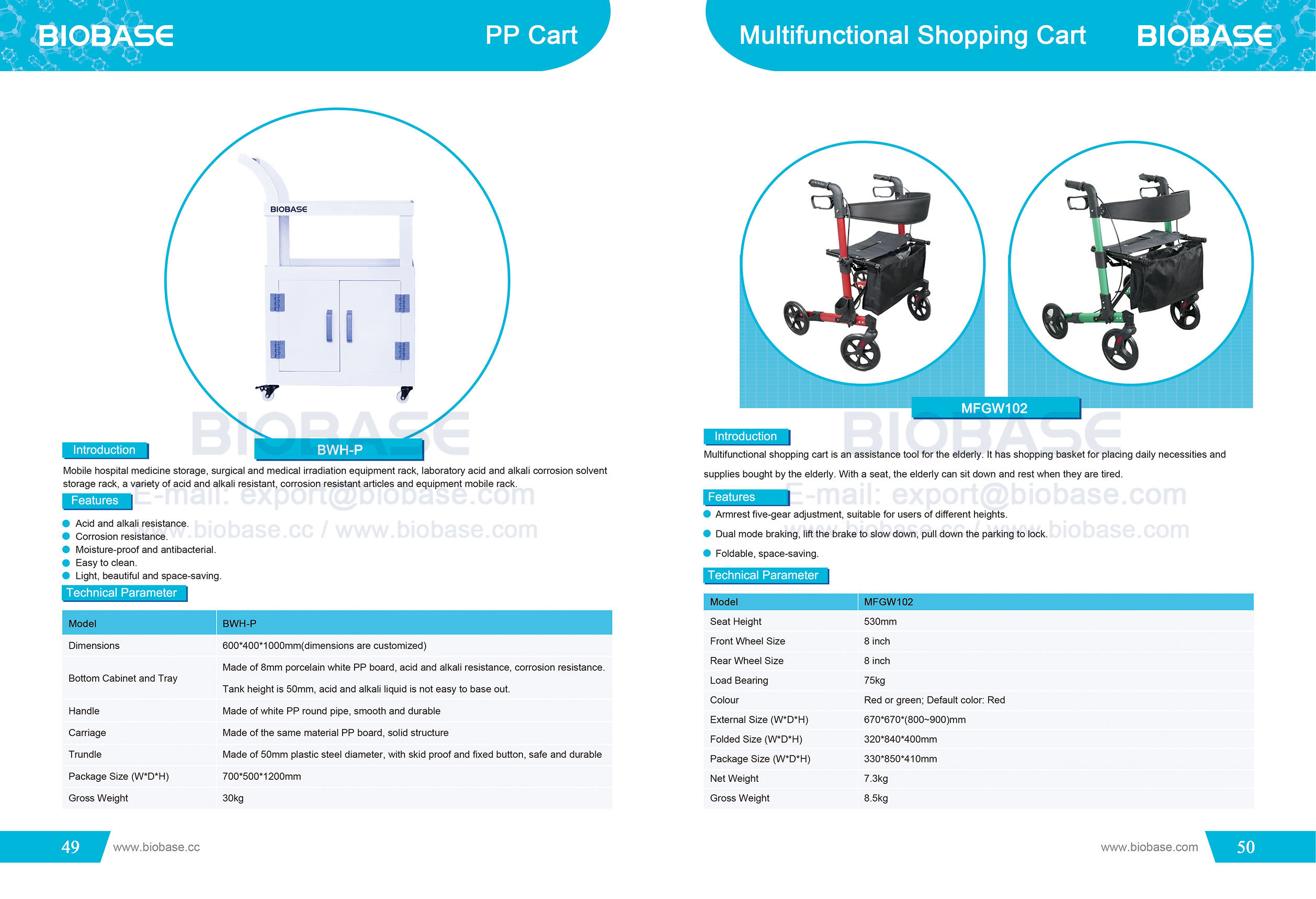 Carro de 49-50 PP y carro de compras multifuncional