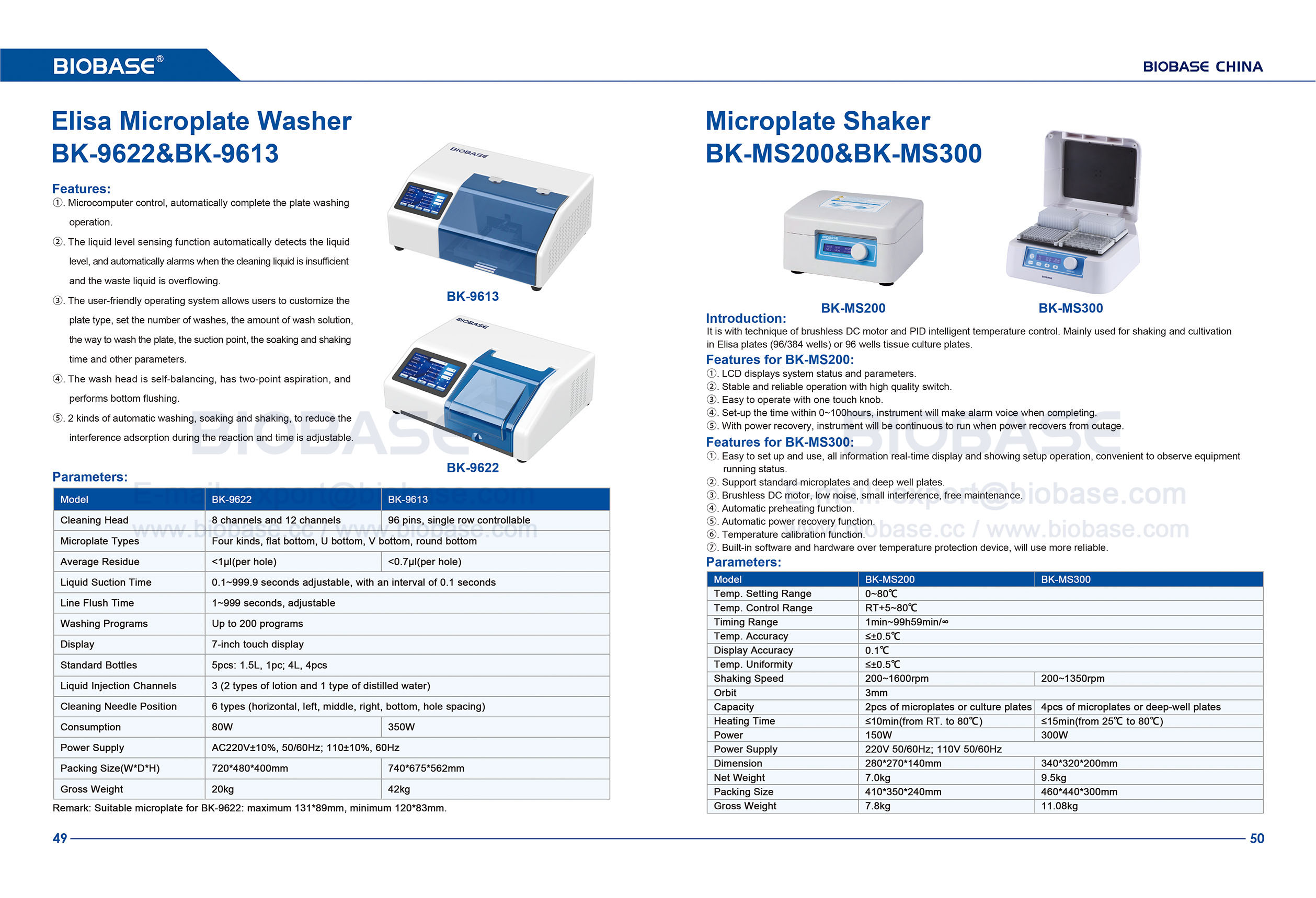 49-50 Lavadora de microplacas y agitador de microplacas Elisa