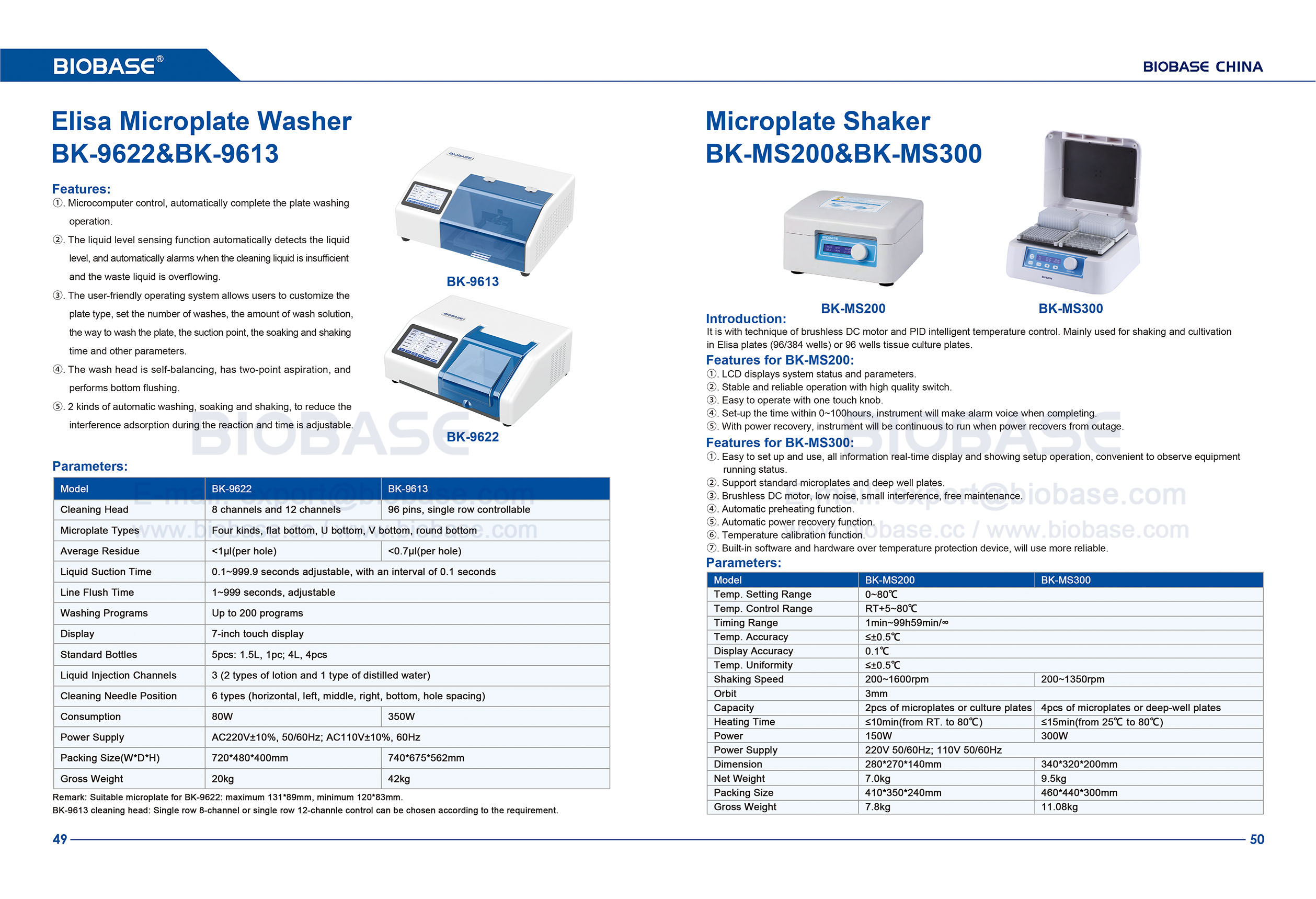 49-50 Lavadora de microplacas y agitador de microplacas Elisa