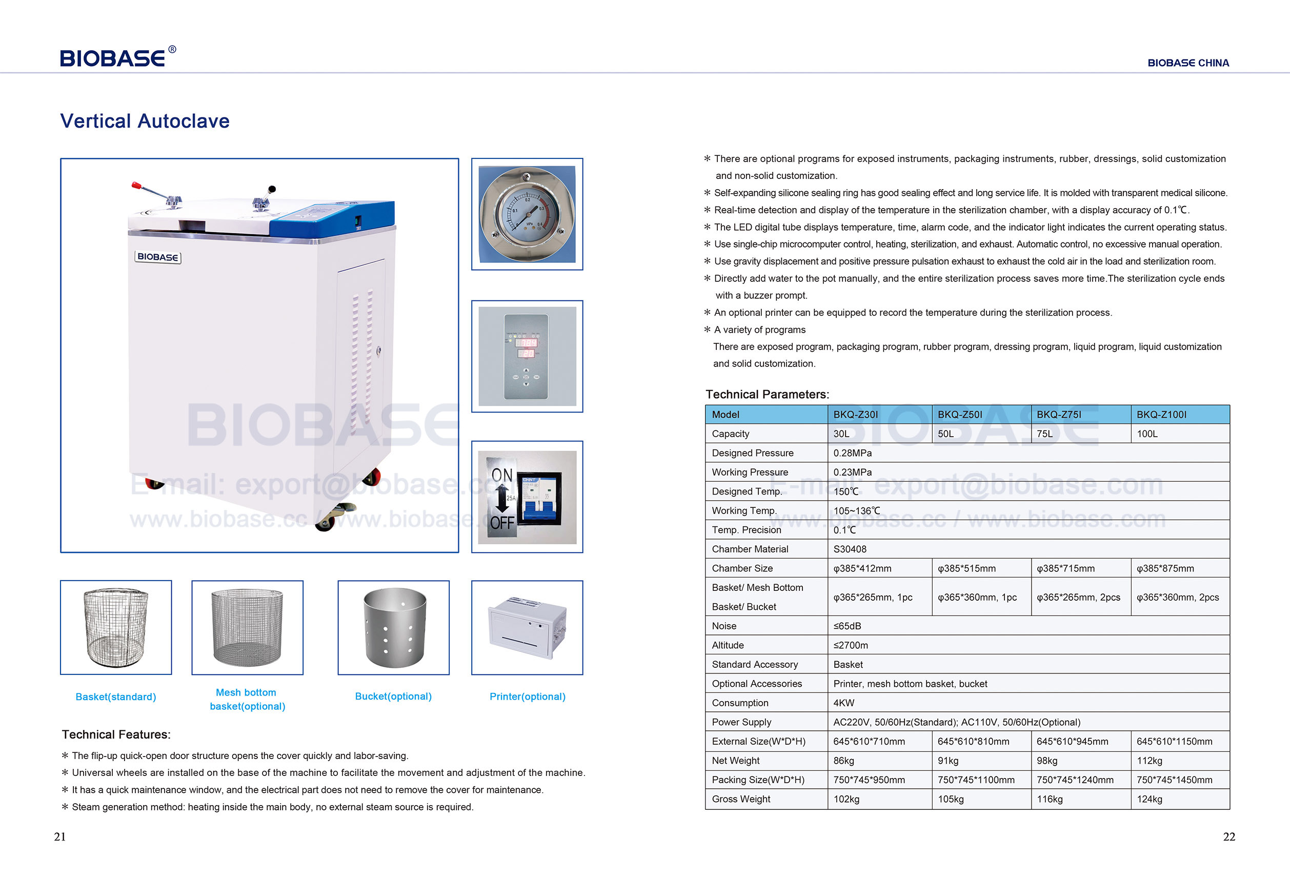 21-22 Autoclave vertical