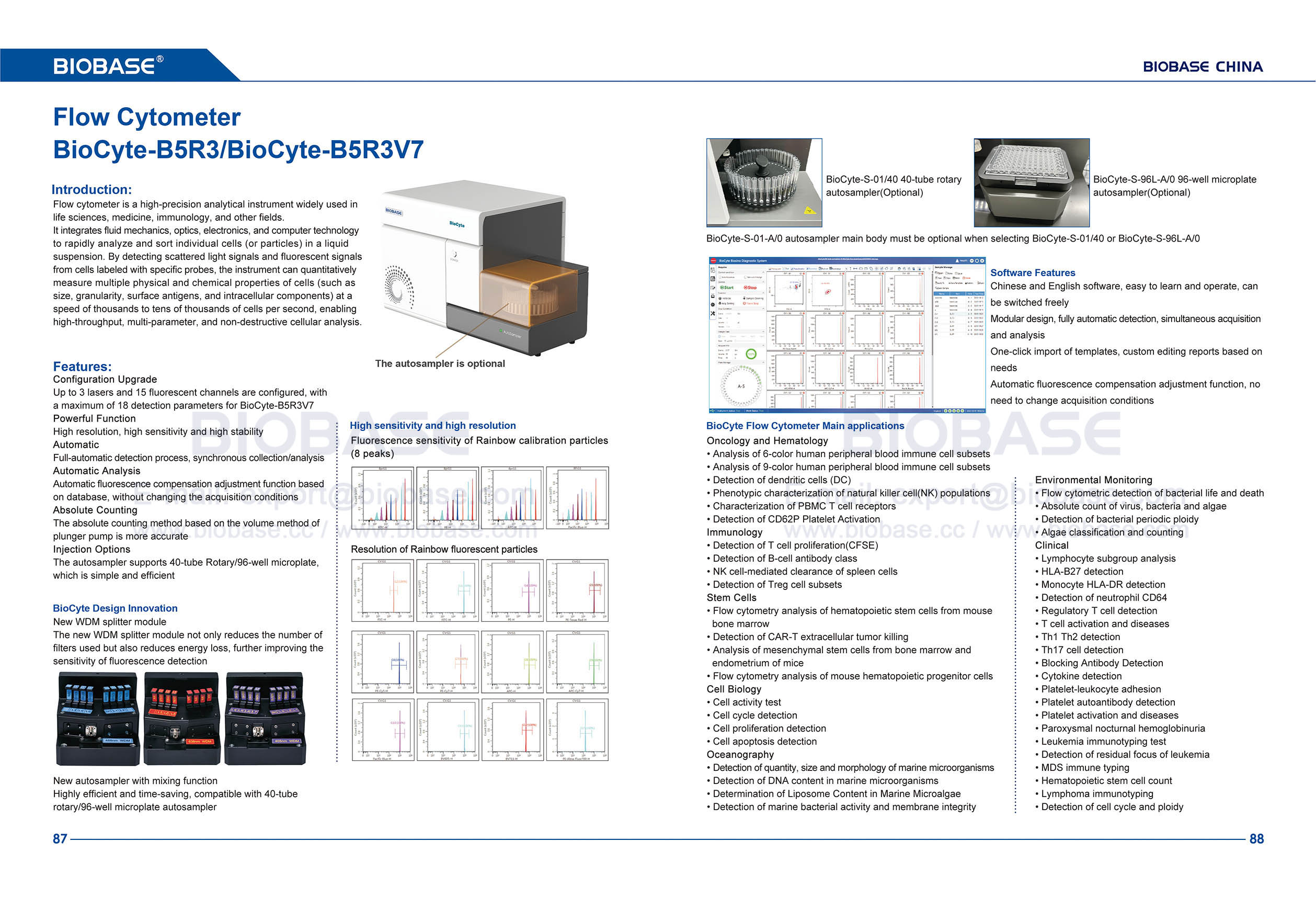 87-88 Cit&oacute;metro de flujo BioCyte-B5R3BioCyte-B5R3V7 