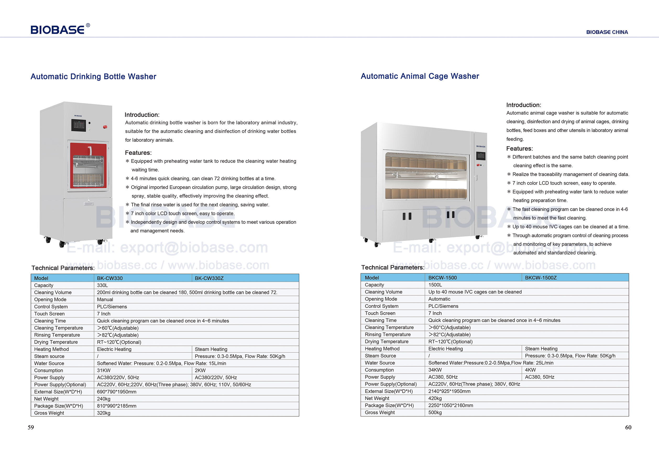 59-60 Lavadora autom&aacute;tica de botellas de bebida y autom&aacute;tico&nbsp; Lavadora de jaula de animales autom&aacute;tico