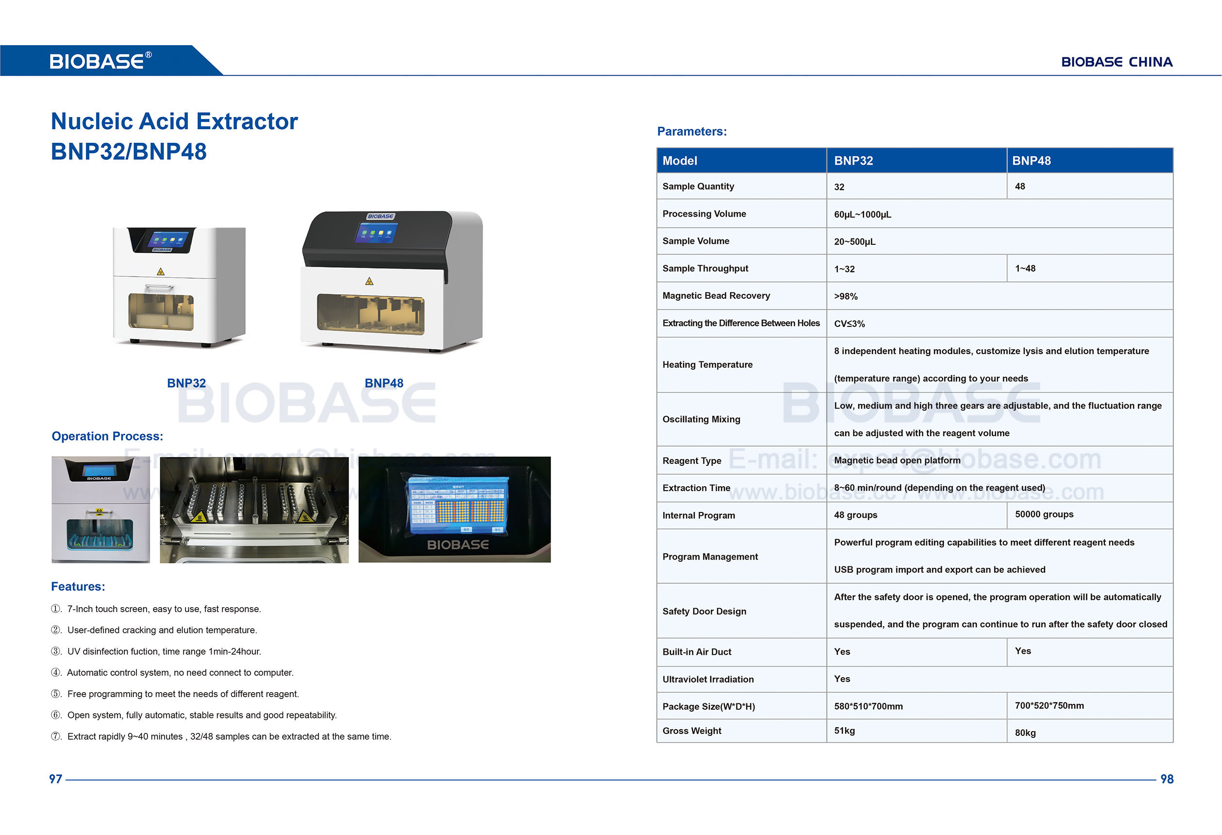 97-98 Extractor de &aacute;cido nucleico BNP32 y BNP48