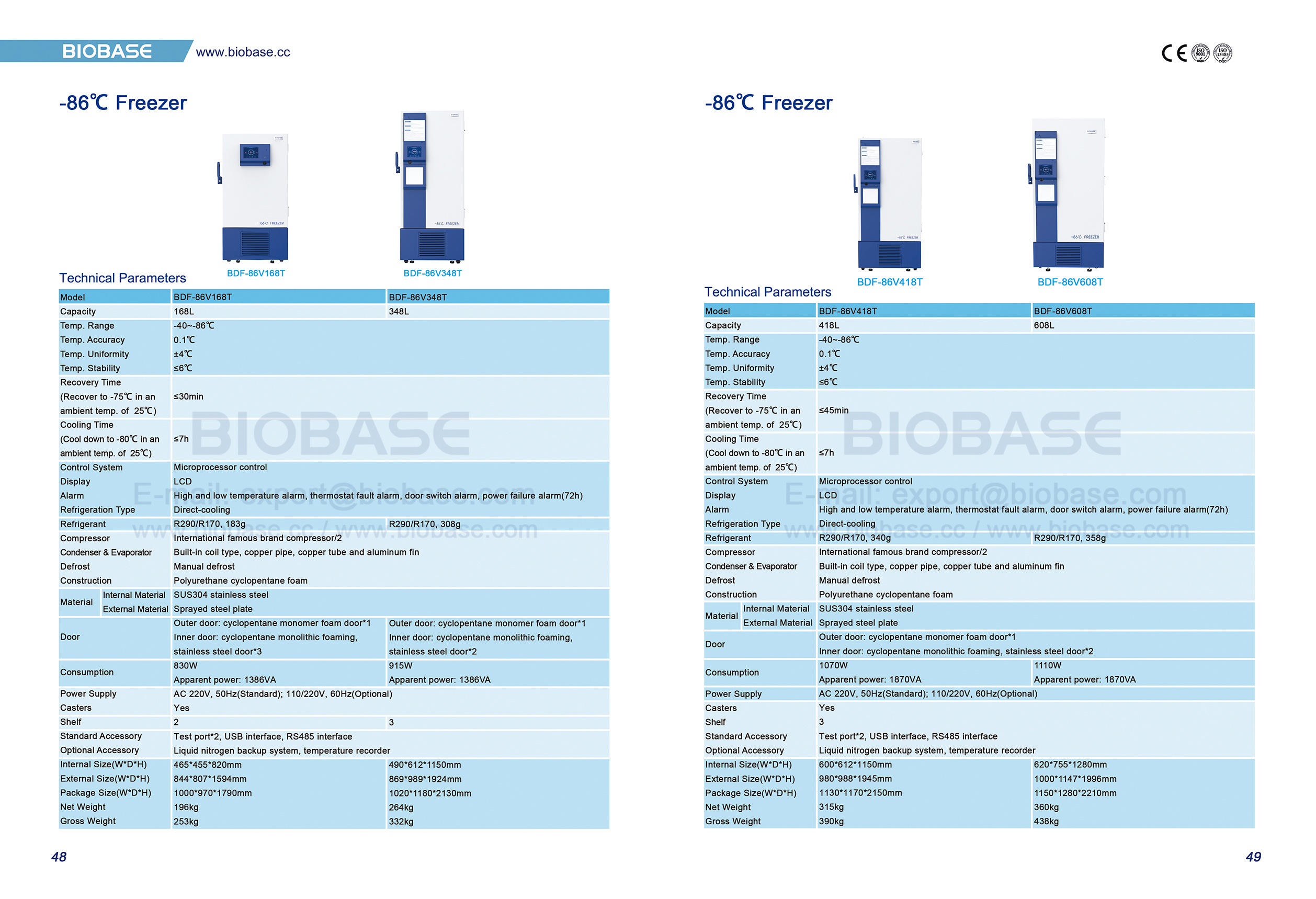 48-49 -86&deg;C Congelador